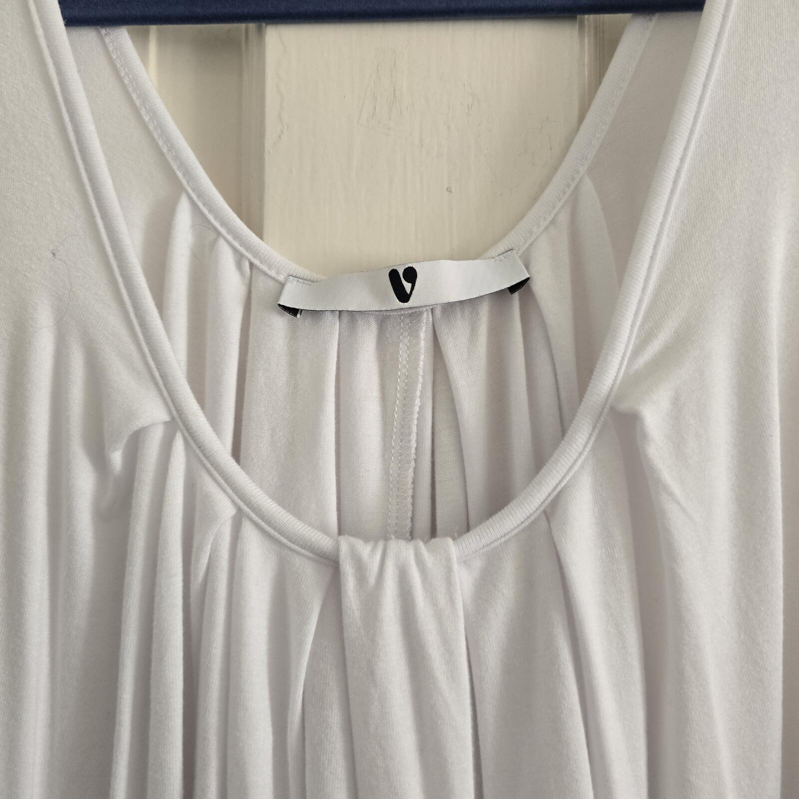 By Very White Sleeveless Relaxed Drape Vest, size 26