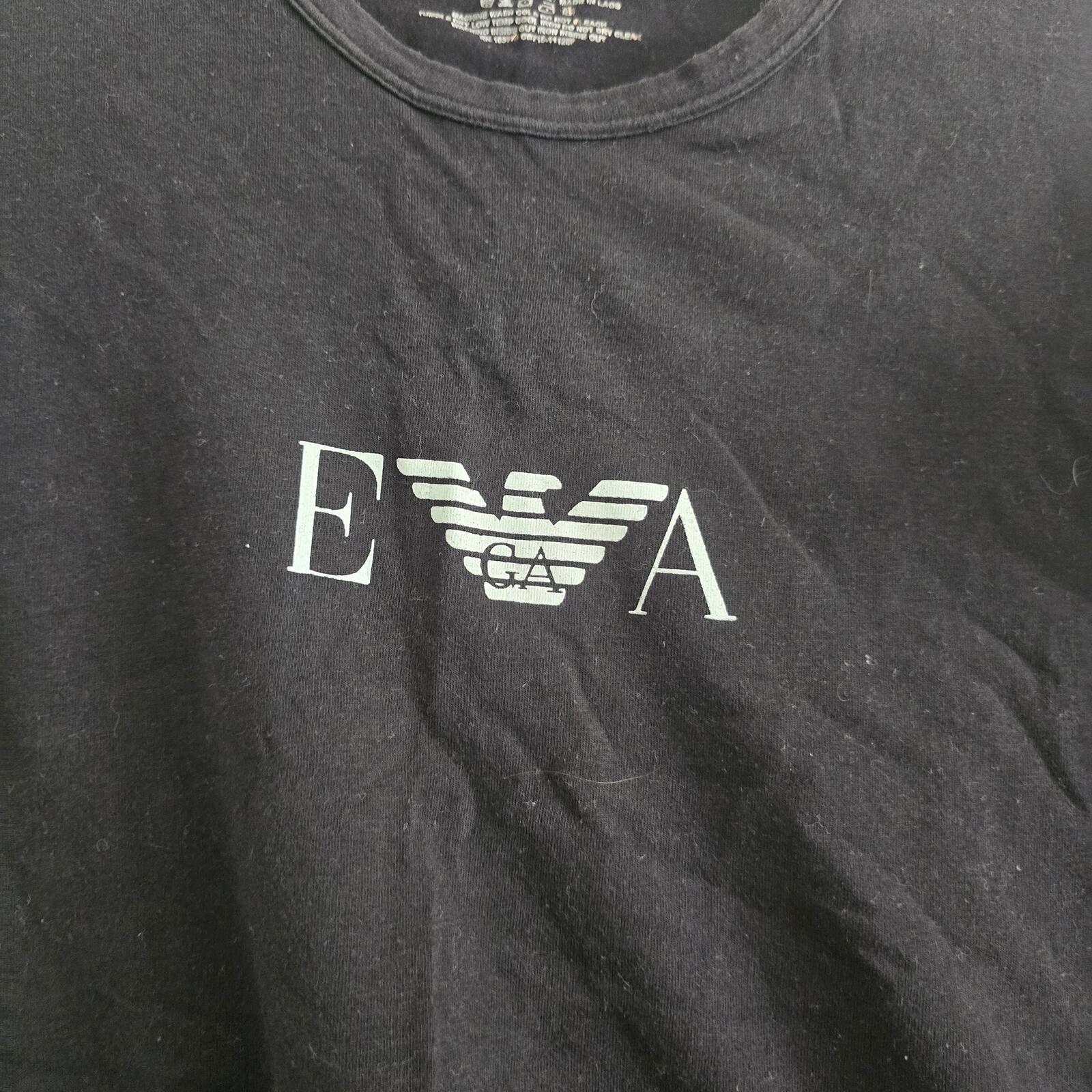 Emporio Armani Underwear Black Logo T-Shirt Size S, Mens Slim Fit