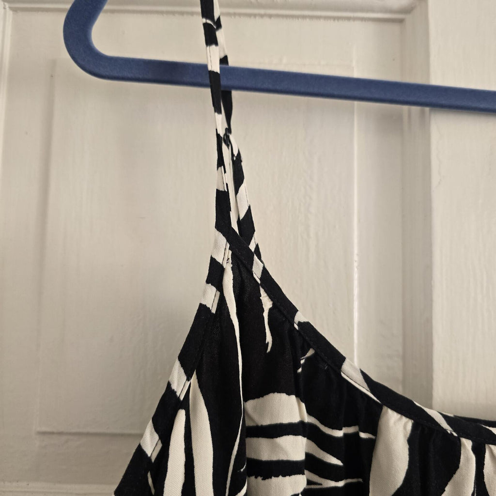George Black & White Zebra Print Strappy Dress Size 24, summer, lightweight