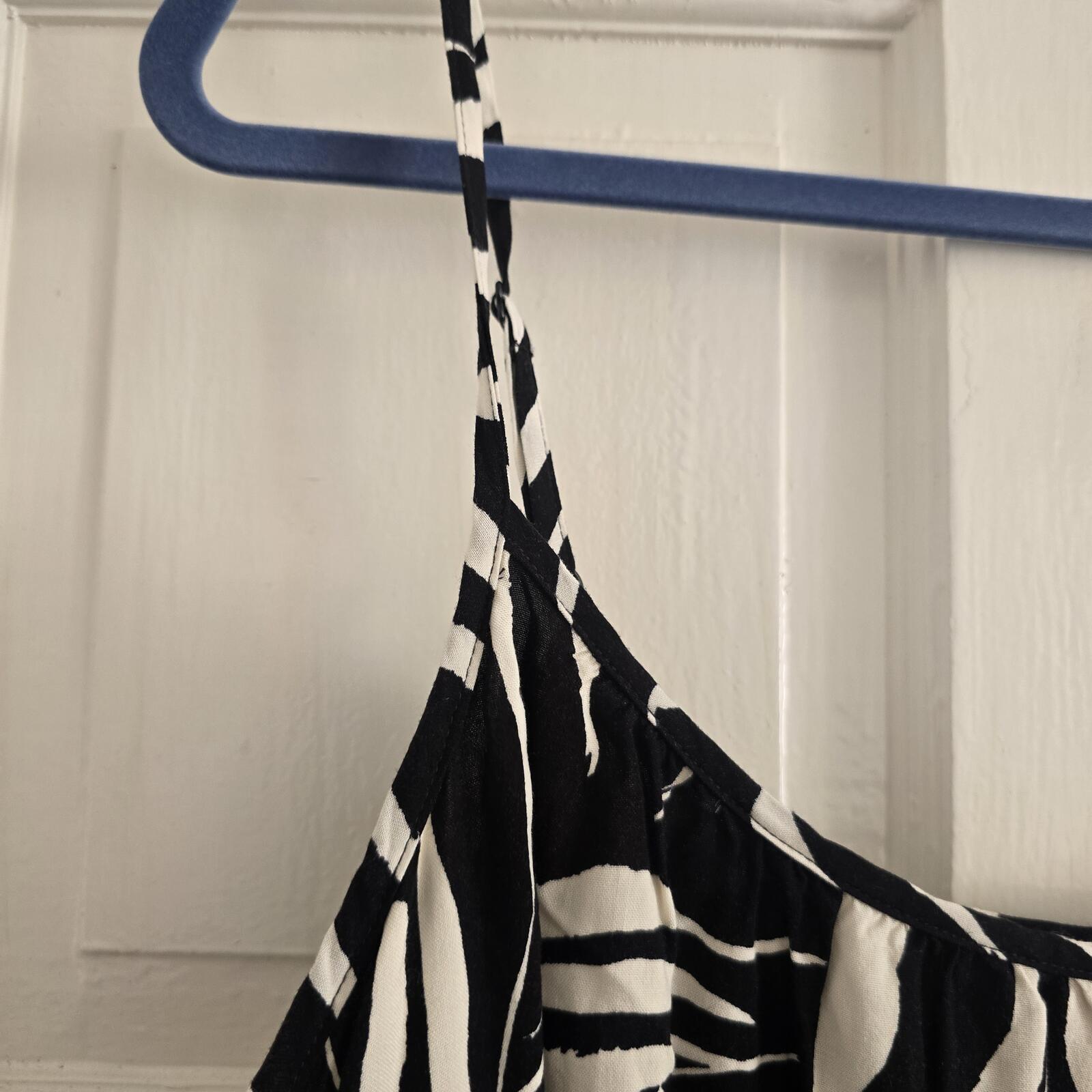 George Black & White Zebra Print Strappy Dress Size 24, summer, lightweight