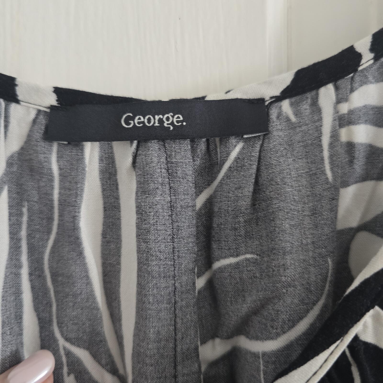 George Black & White Zebra Print Strappy Dress Size 24, summer, lightweight