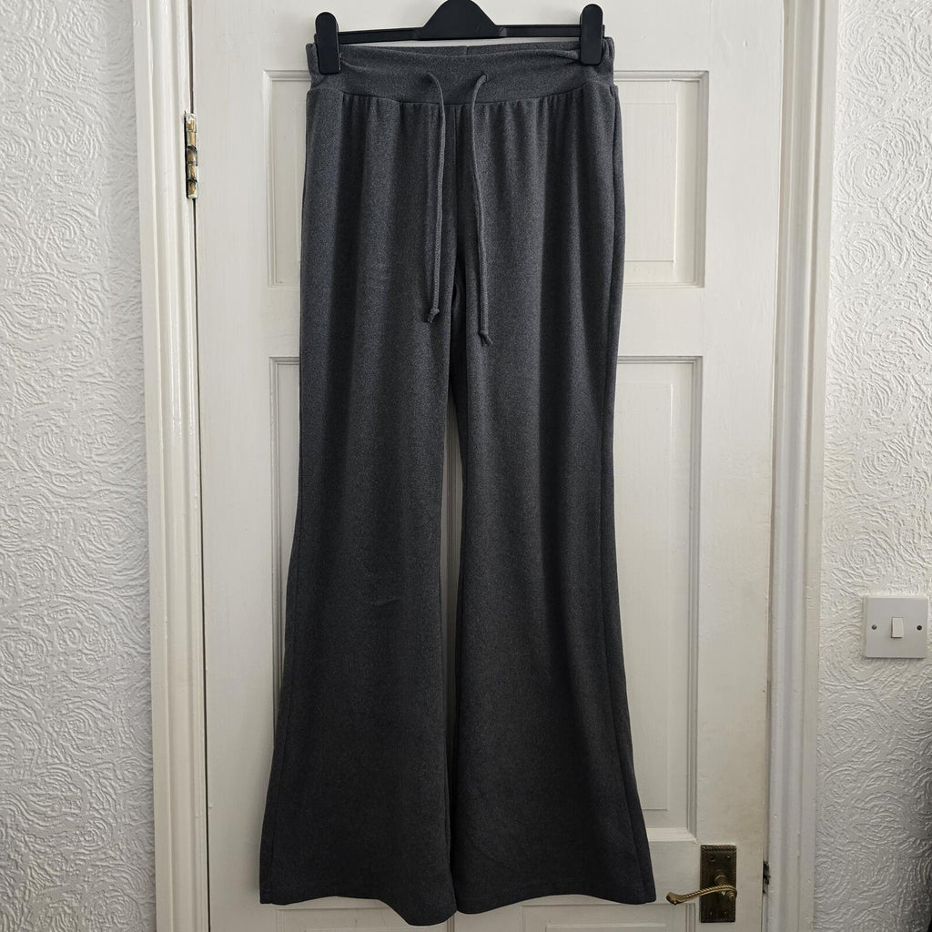 Charcoal Grey Tall L Wide Leg Lounge Trousers, relaxed fit, loungewear, y2k