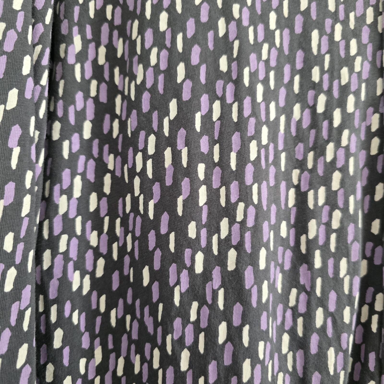 White Stuff Black Purple Patterned Long Sleeve Button Front Shirt Blouse UK 12