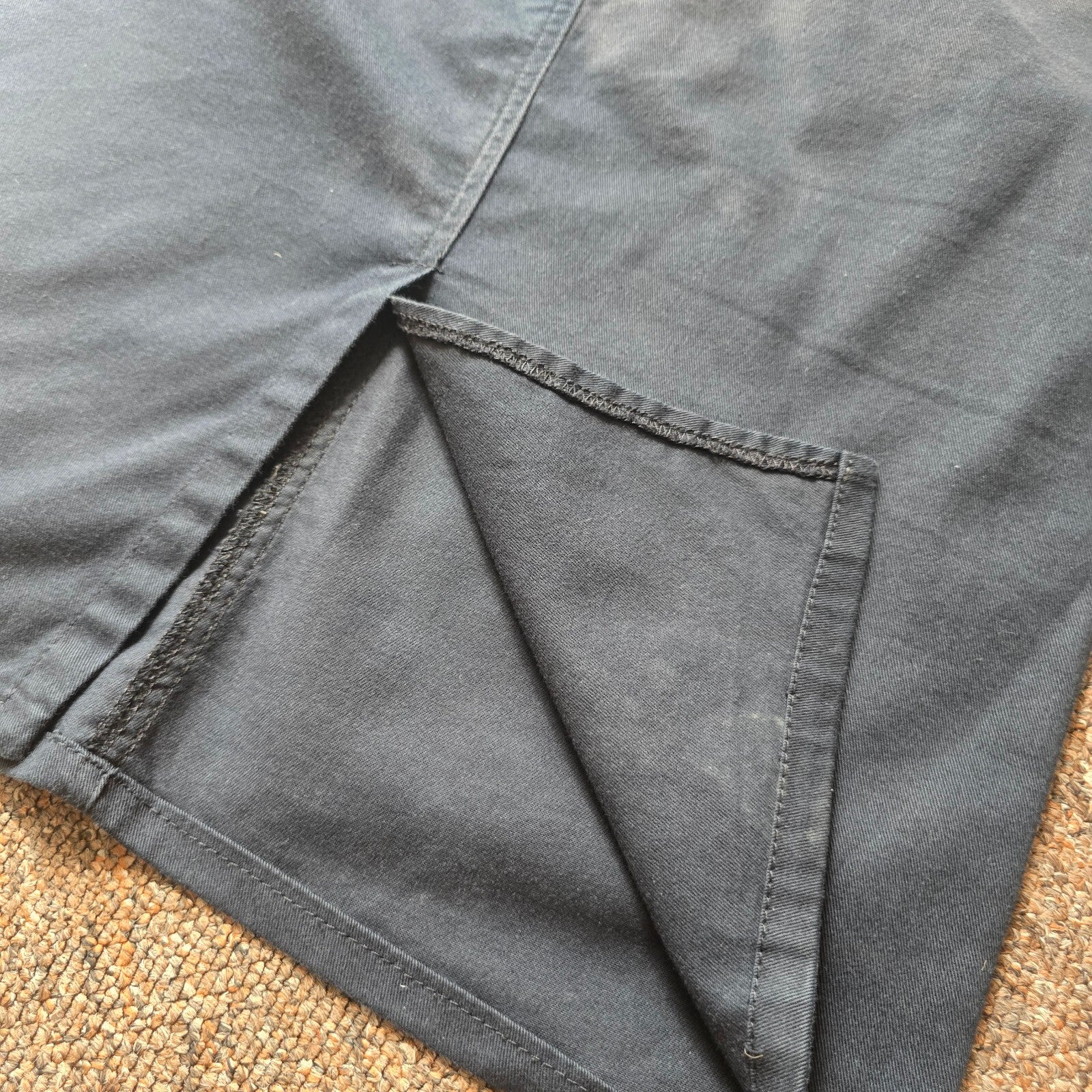 Dolce&Gabbana Washed Black Denim Style Pencil Skirt Size 12/30" vintage designer