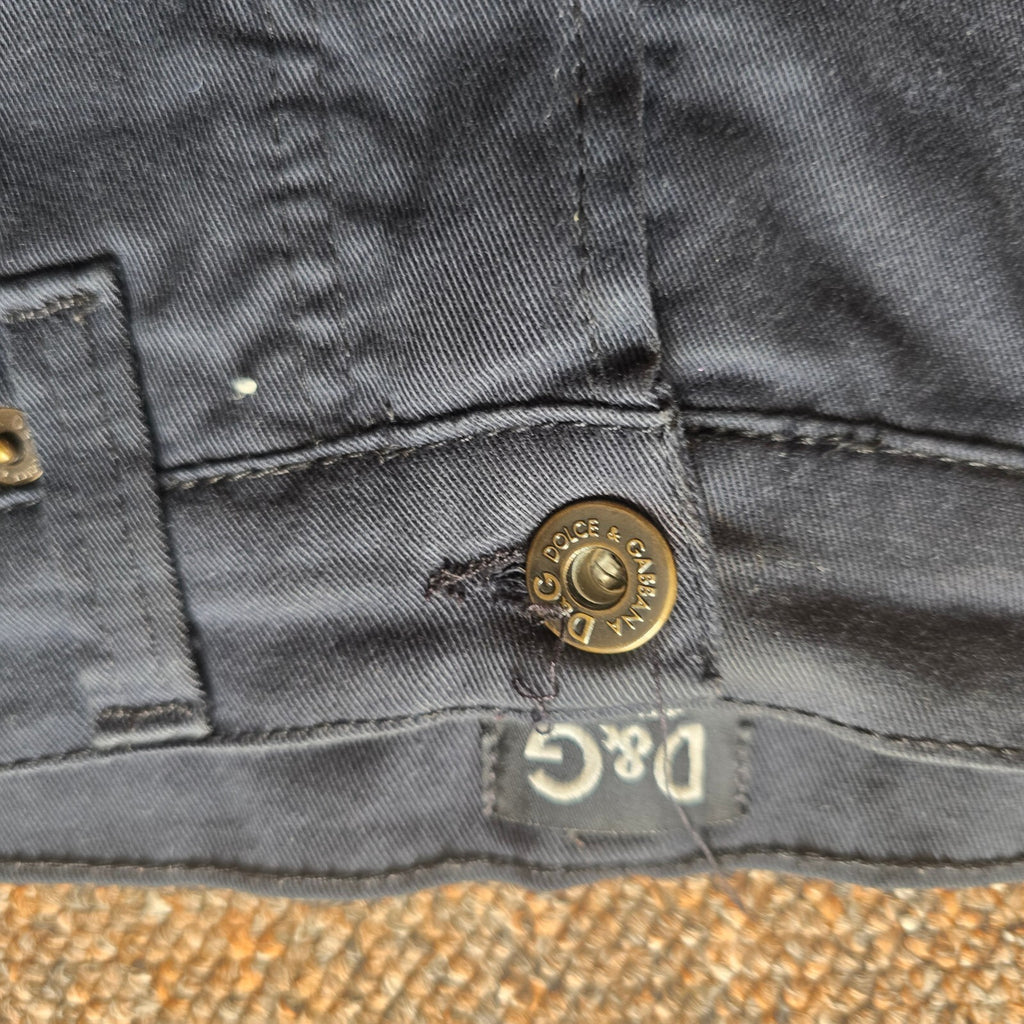 Dolce&Gabbana Washed Black Denim Style Pencil Skirt Size 12/30" vintage designer