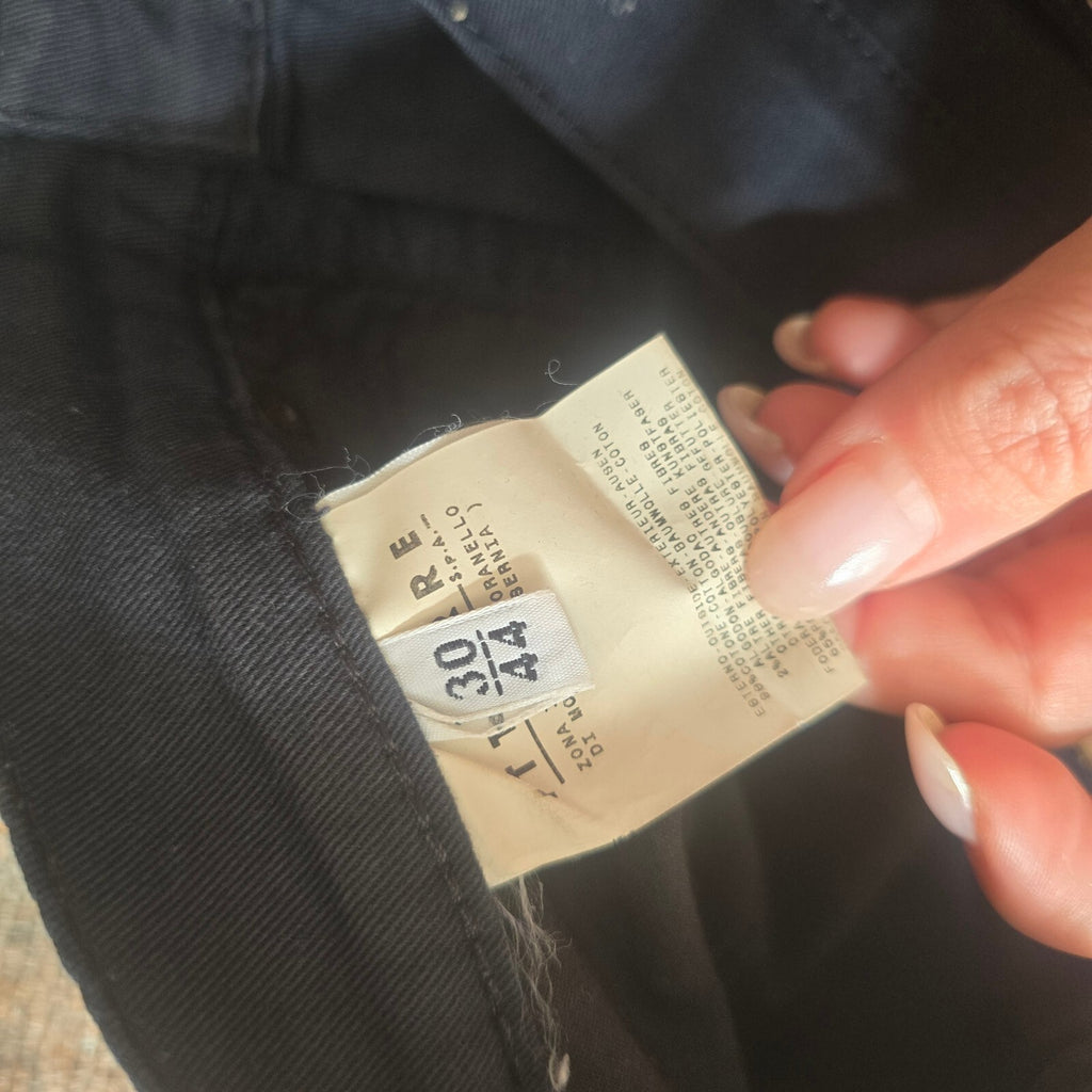 Dolce&Gabbana Washed Black Denim Style Pencil Skirt Size 12/30" vintage designer