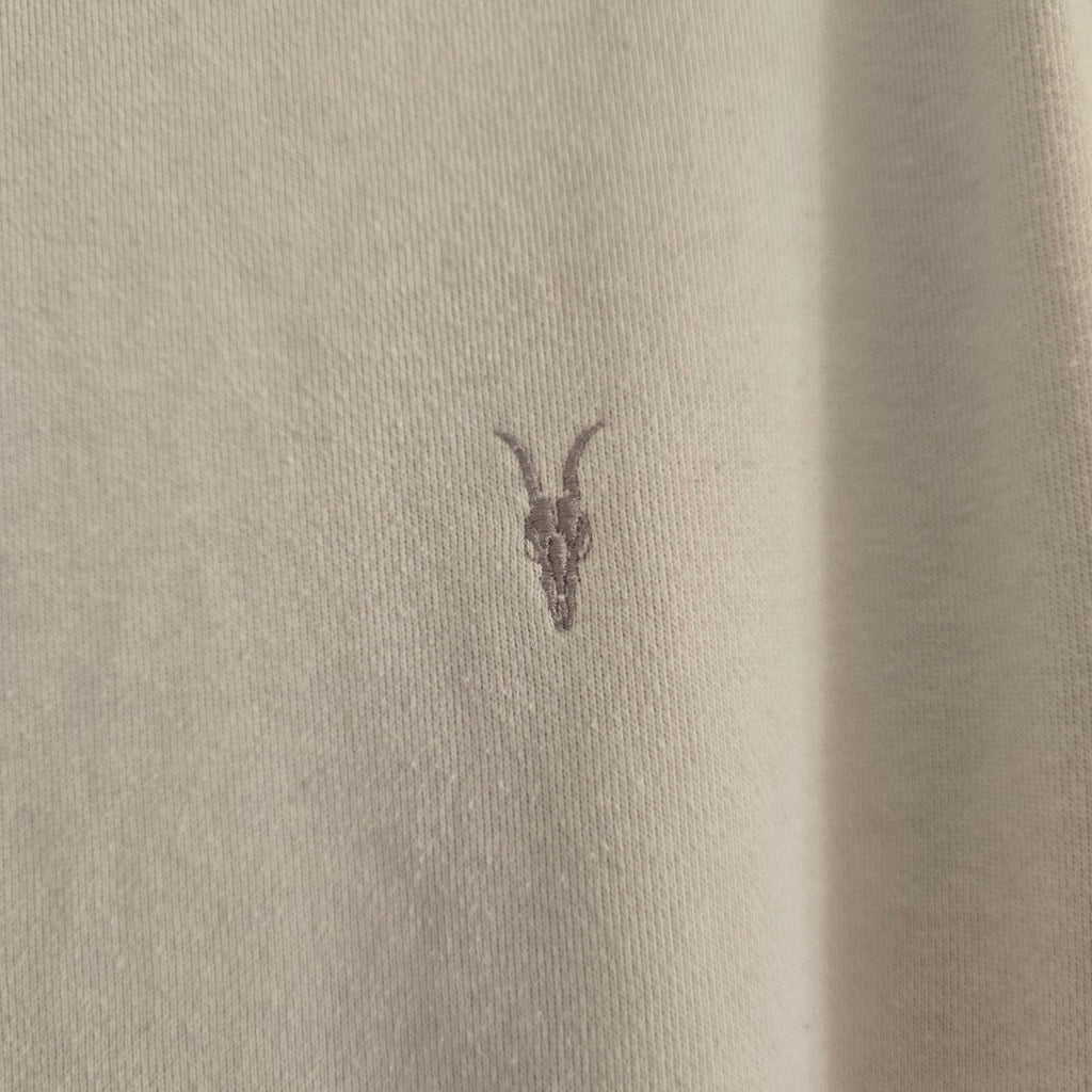 AllSaints Men's Light Grey Melton Hooded Sweatshirt Hoodie Size M