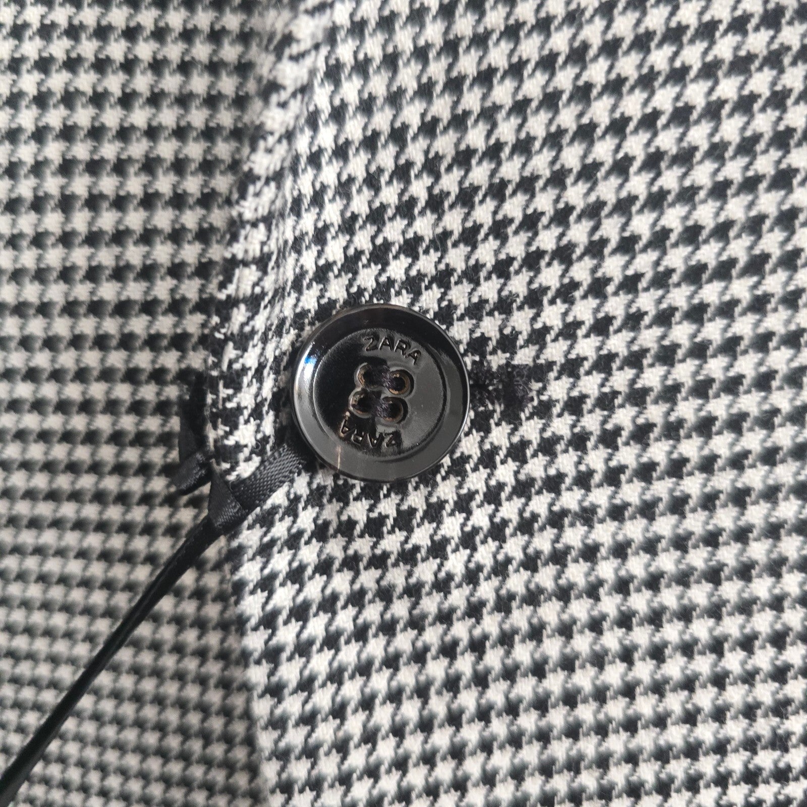 Zara Women's Houndstooth Blazer Jacket Size UK 10? oversized, BNWT, tweed