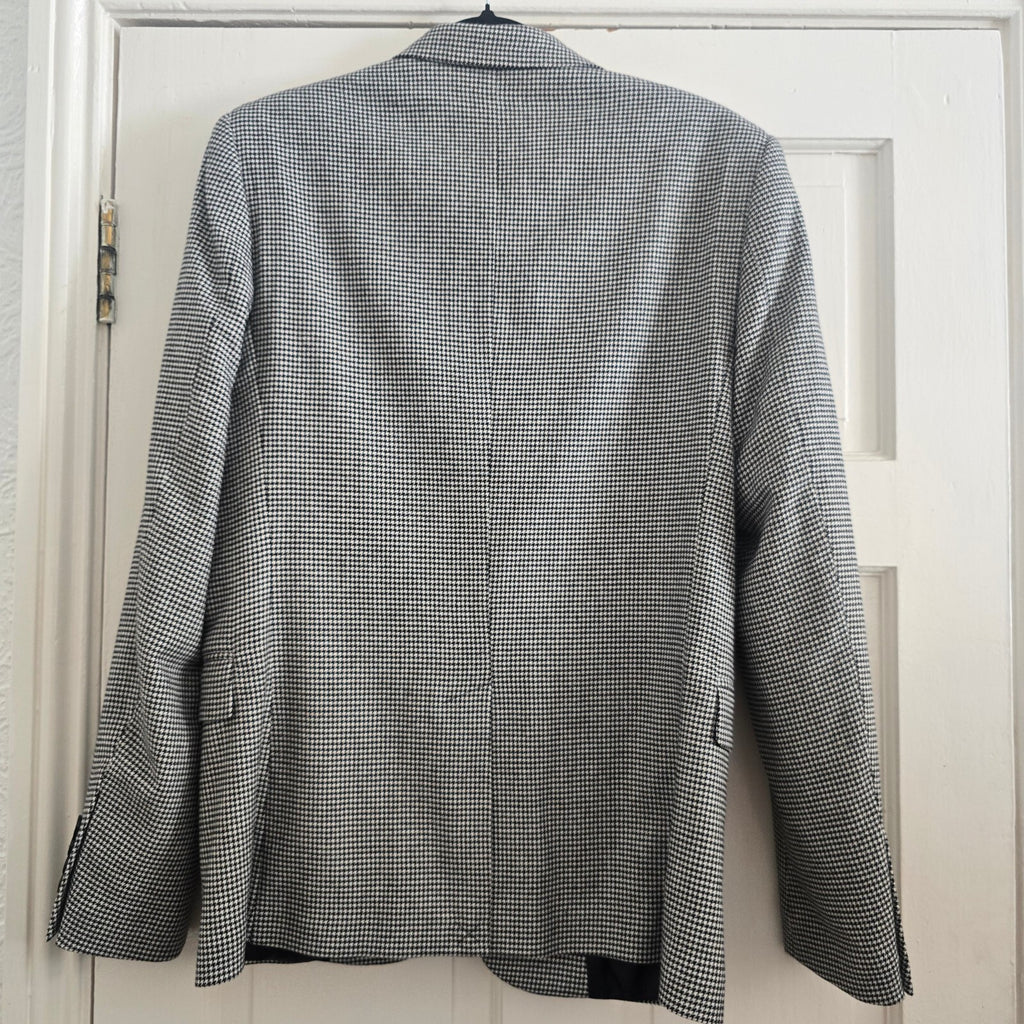 Zara Women's Houndstooth Blazer Jacket Size UK 10? oversized, BNWT, tweed
