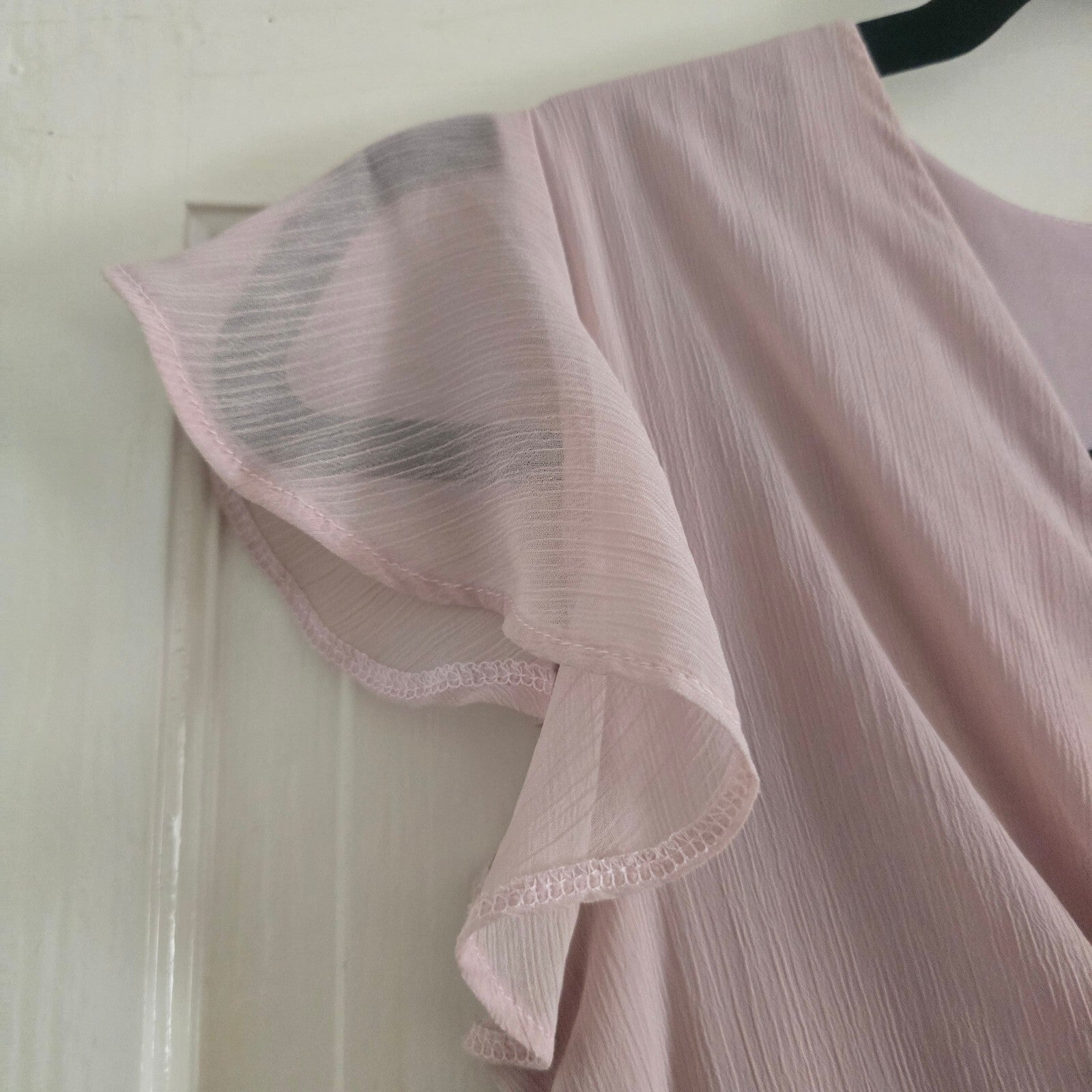 Lipsy London Pink Midi Dress with Knot Detail and Flutter Sleeves Size 12 Years