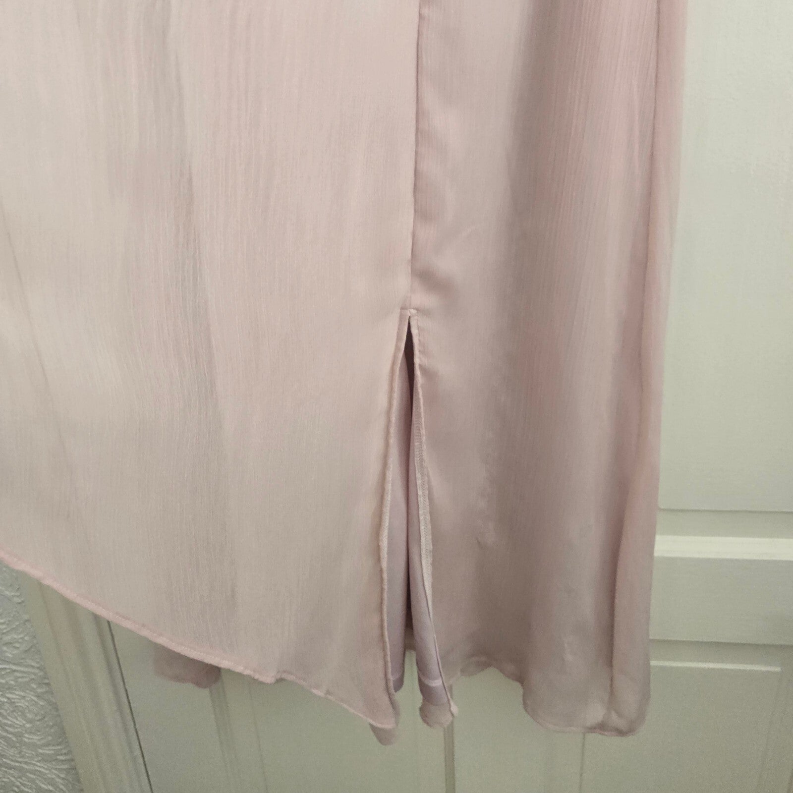 Lipsy London Pink Midi Dress with Knot Detail and Flutter Sleeves Size 12 Years