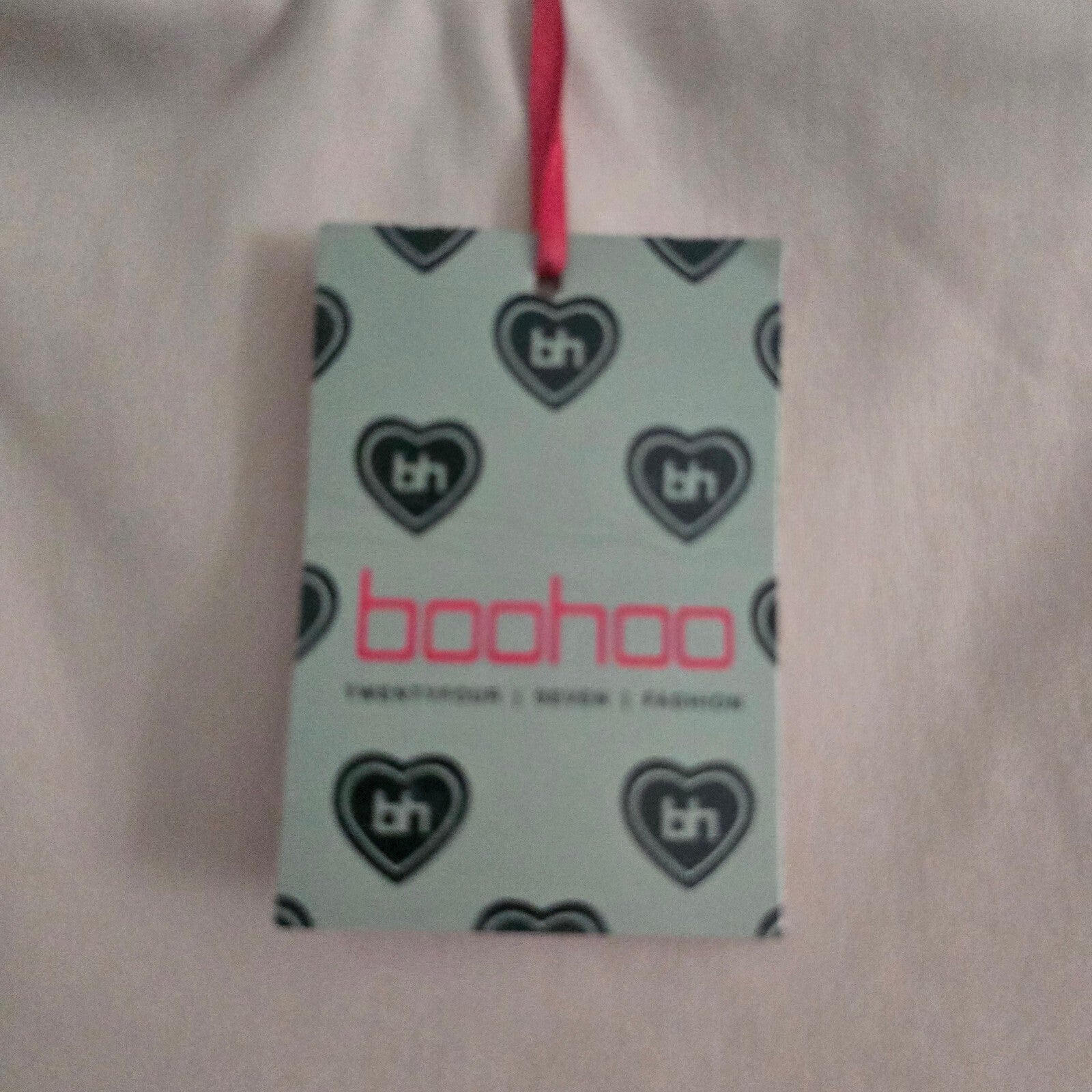 Boohoo BNWT Faye Bandeau Belted Peplum Midi Dress in Stone, UK Size 10