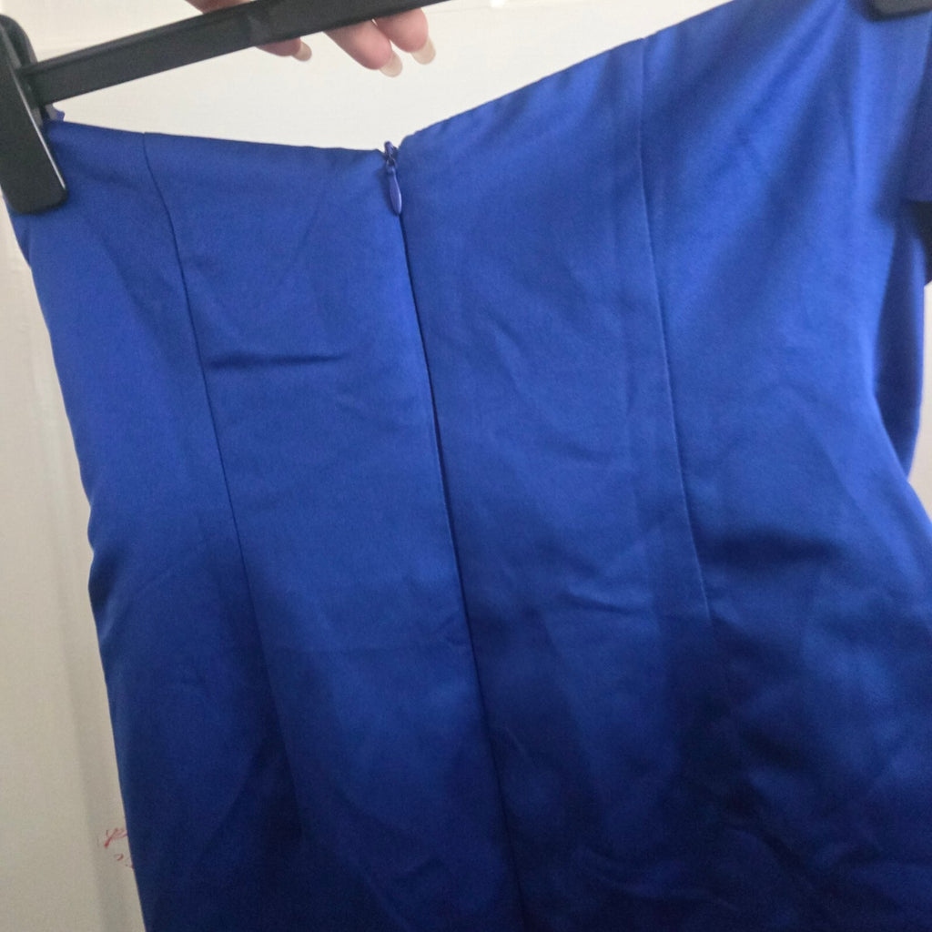BNWT Royal Blue Strapless Formal Evening Dress UK 12, ballgown