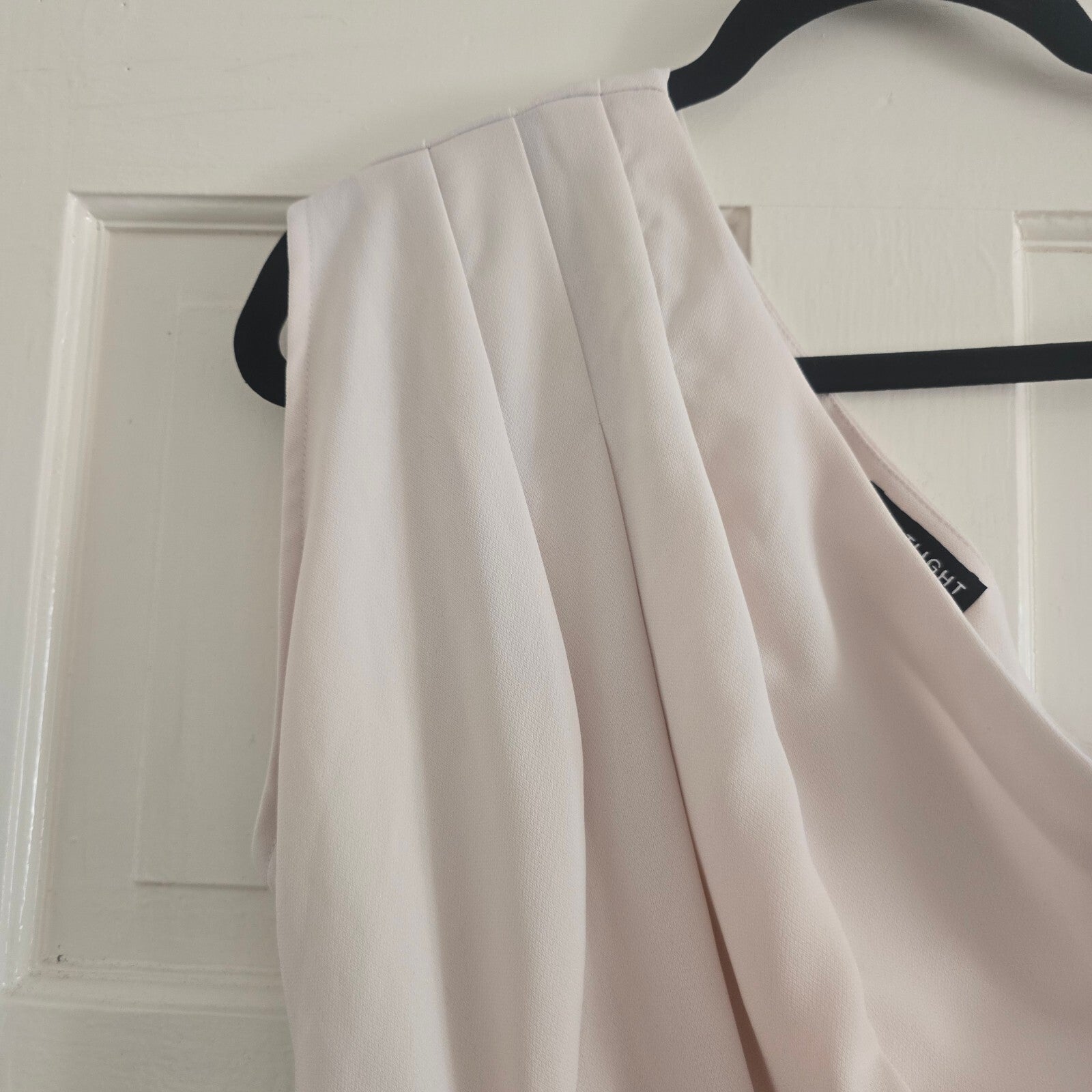 Spotlight by Warehouse One Shoulder Cream Mini Dress UK 12