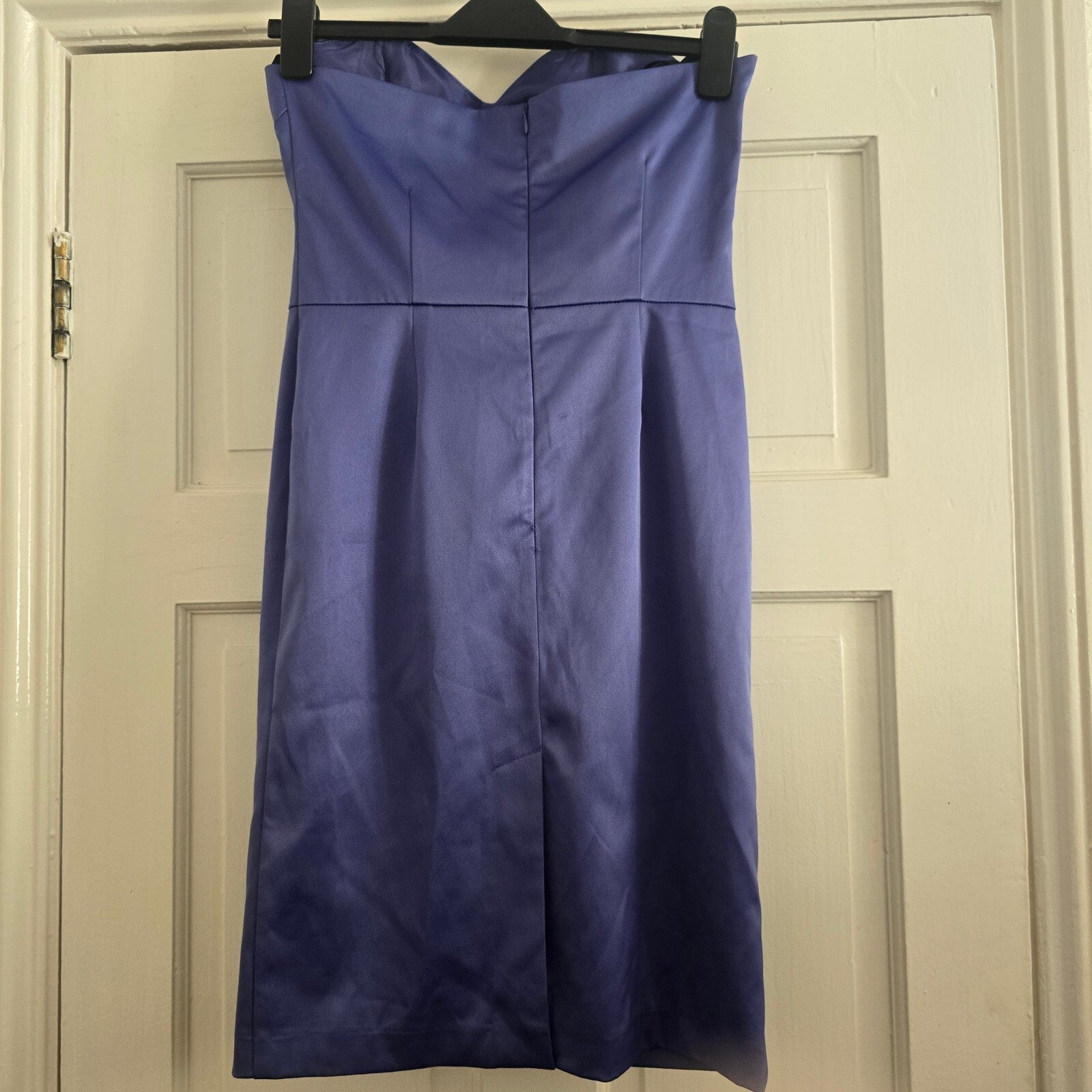 Atmosphere Strapless Purple Satin Midi Dress Size 8/36