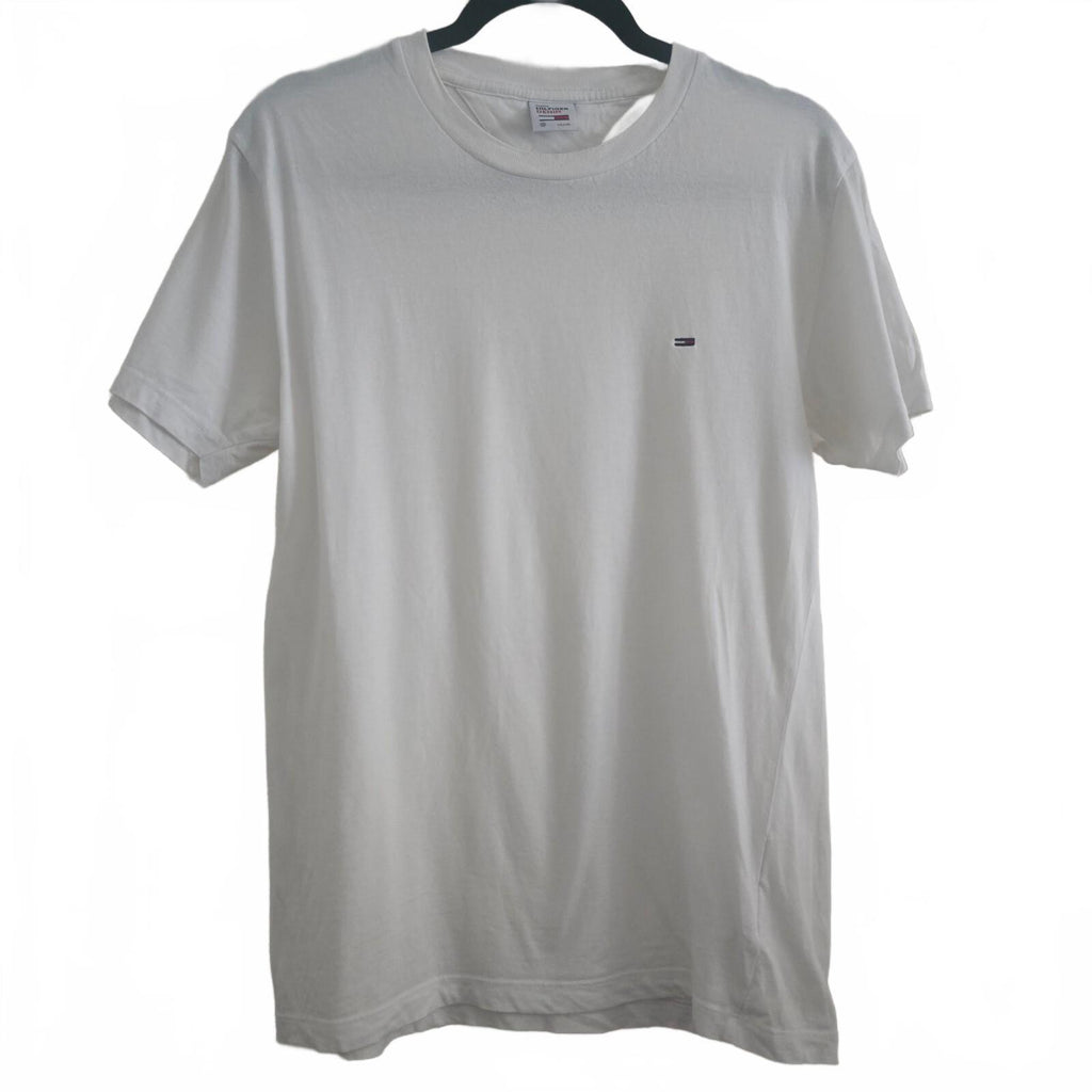 Tommy Hilfiger Mens White Cotton T-Shirt Medium size, short sleeve, designer