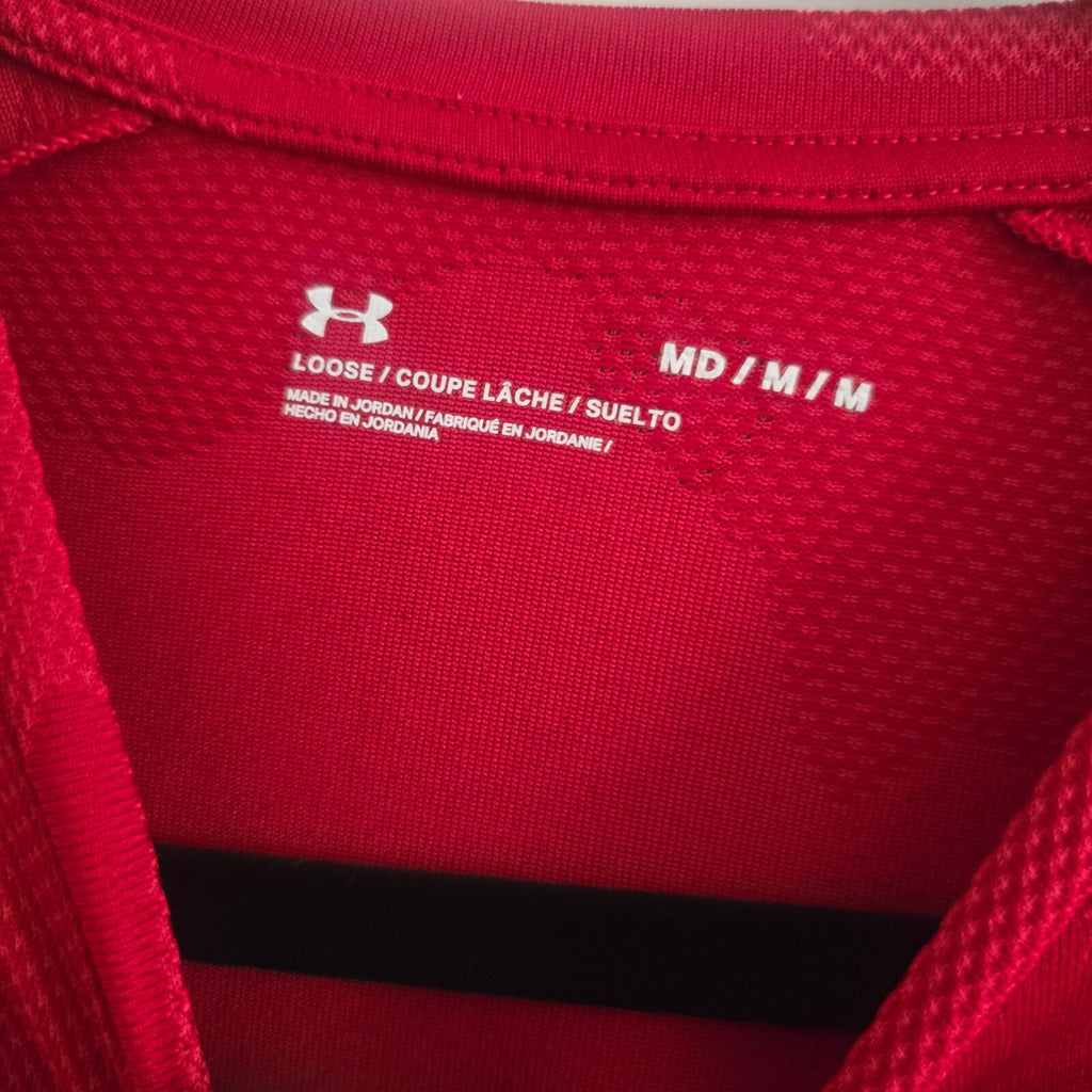 Under Armour Loose Fit Red Camo Short Sleeve Performance T-Shirt Medium