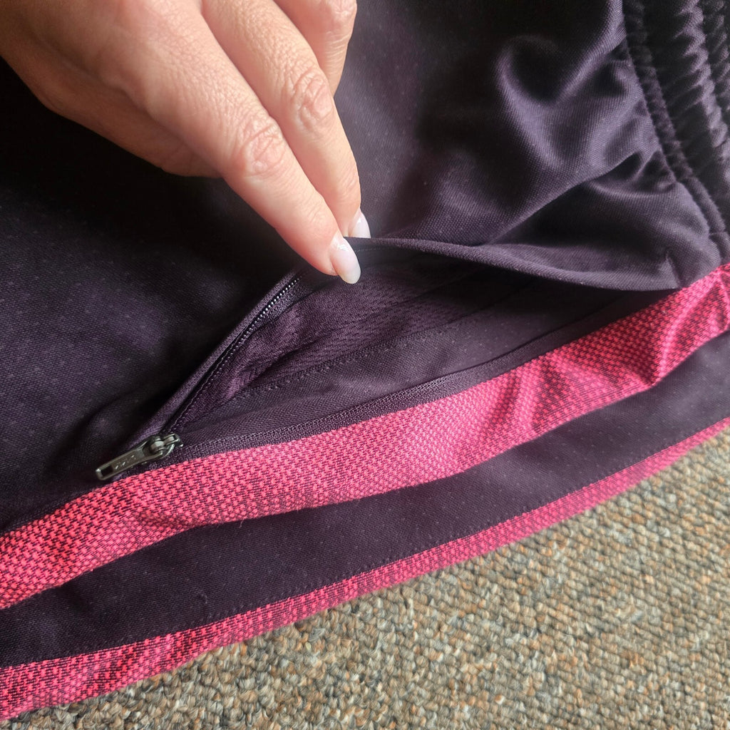 Nike Dri-Fit Men's Athletic Shorts Medium Black with Pink Stripes