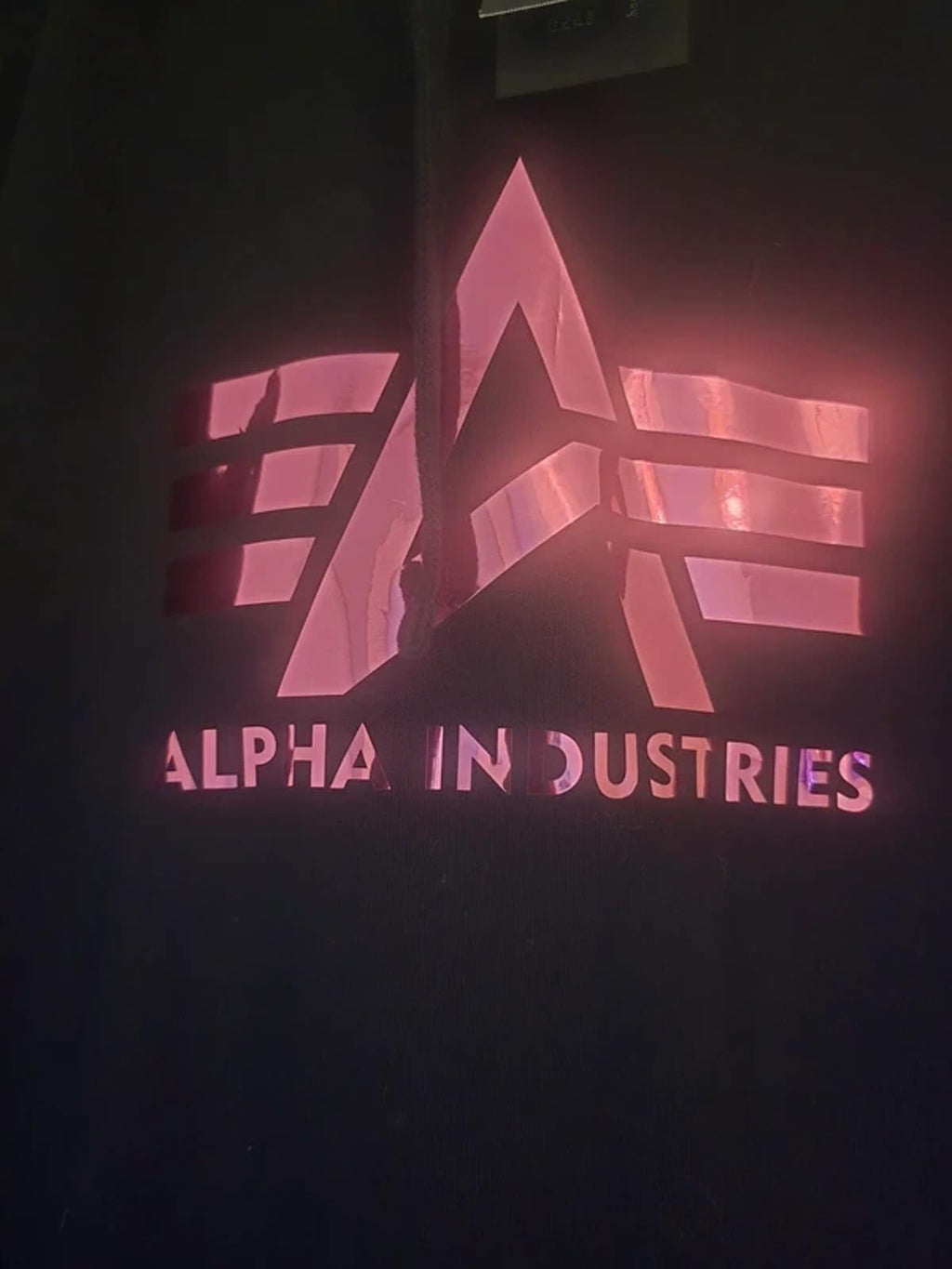 Alpha Industries "Big A" Hoodie,  Holographic Logo, Designer Size M rrp £110