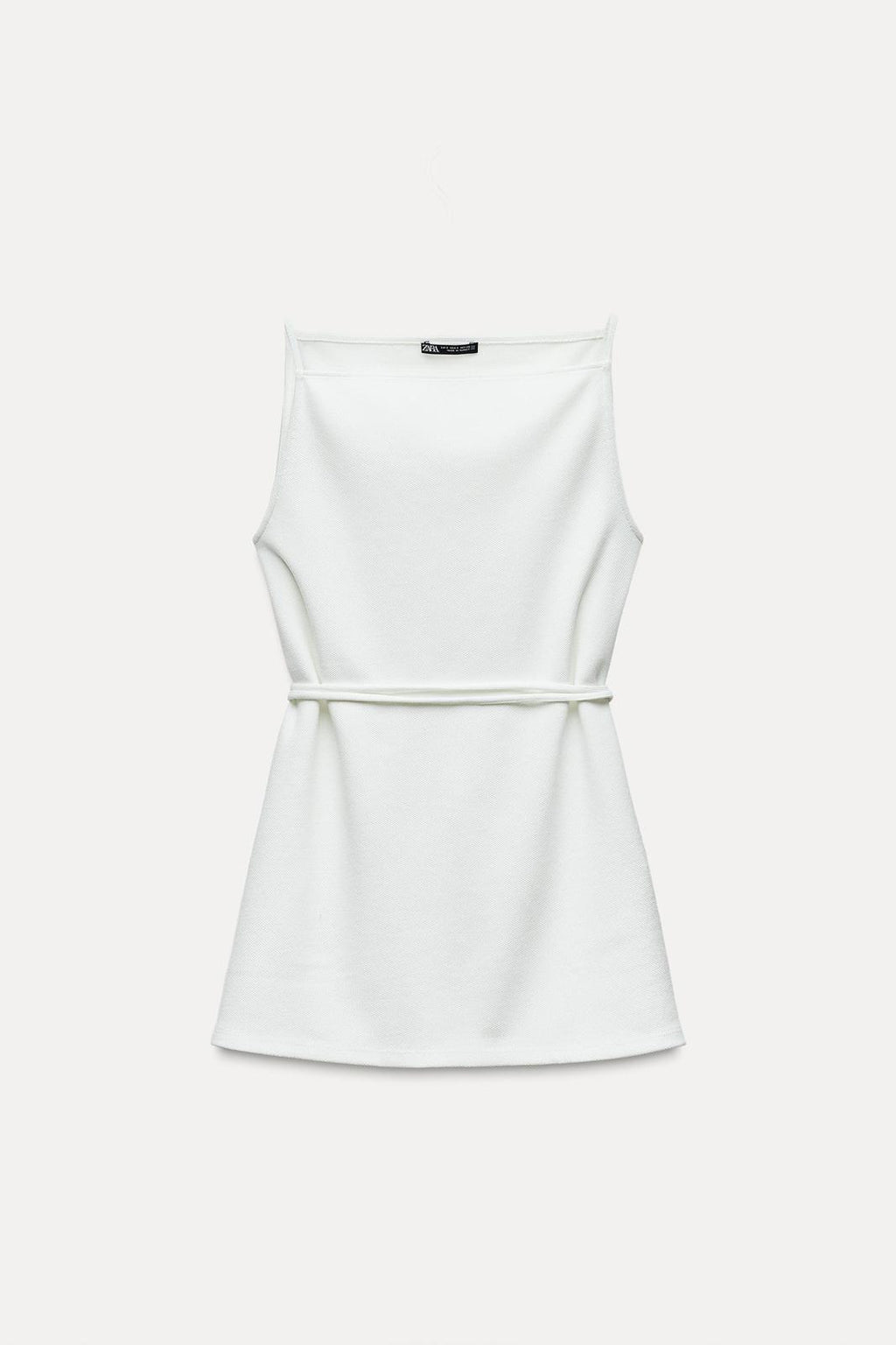 Zara Blogger Favourite White Tie-Waist Tunic Top, size L, sold out