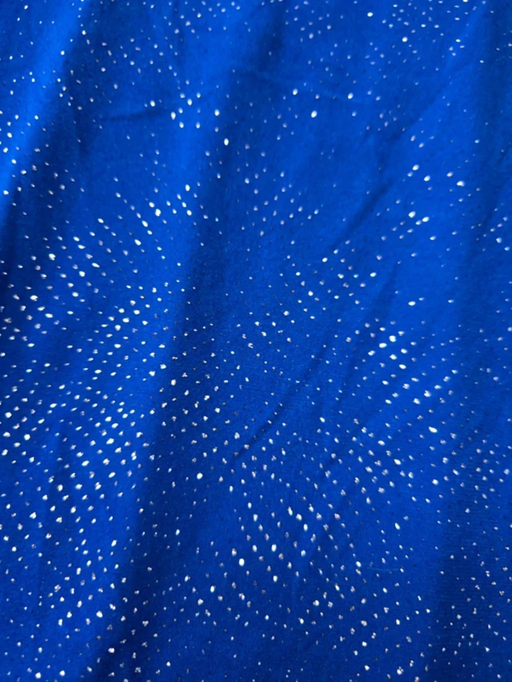 Topshop Blue glitter lurex knot twist back long sleeve mini dress, size 10