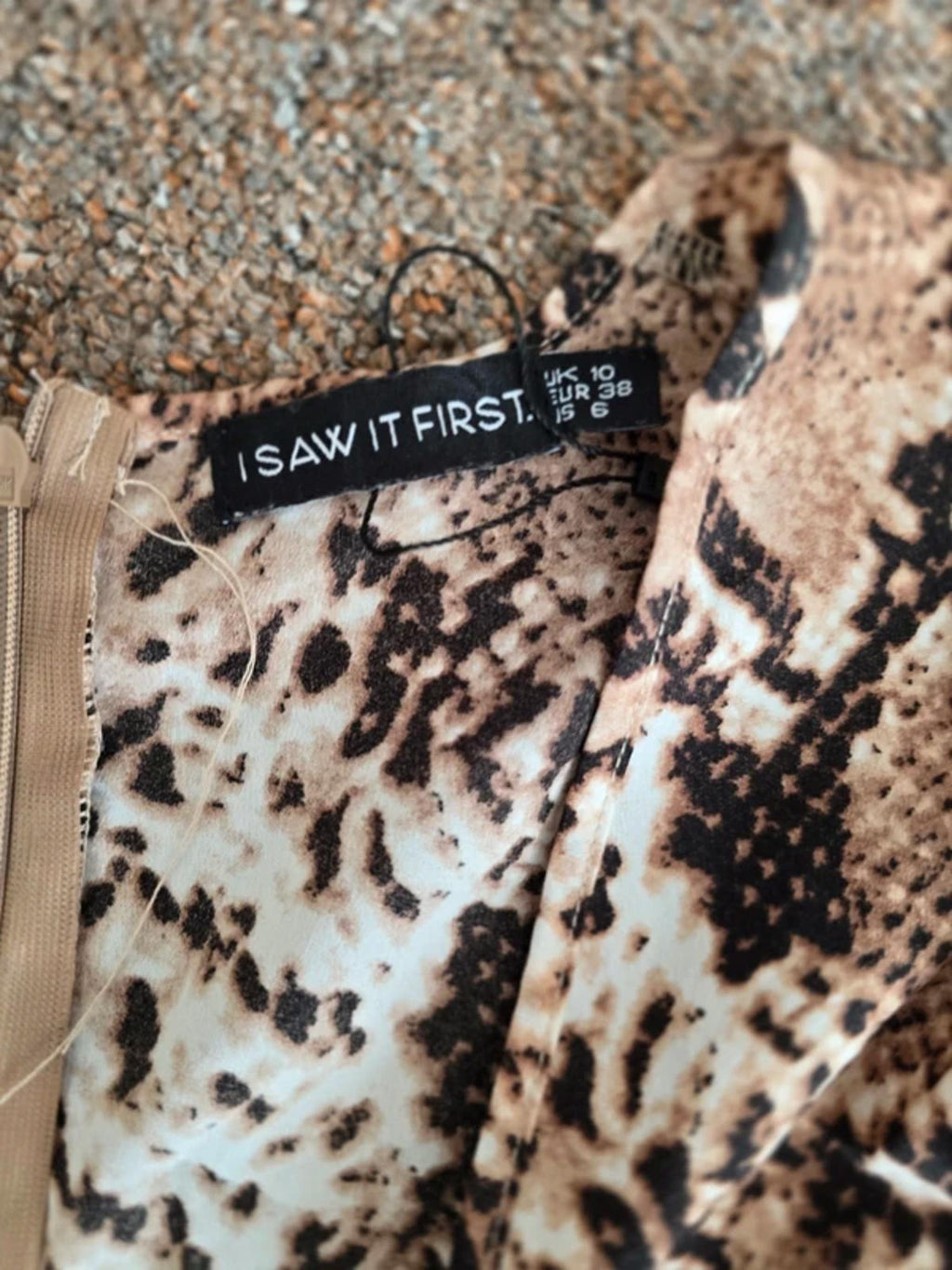 I Saw It First Long sleeve faux wrap animal print mini dress, size 10