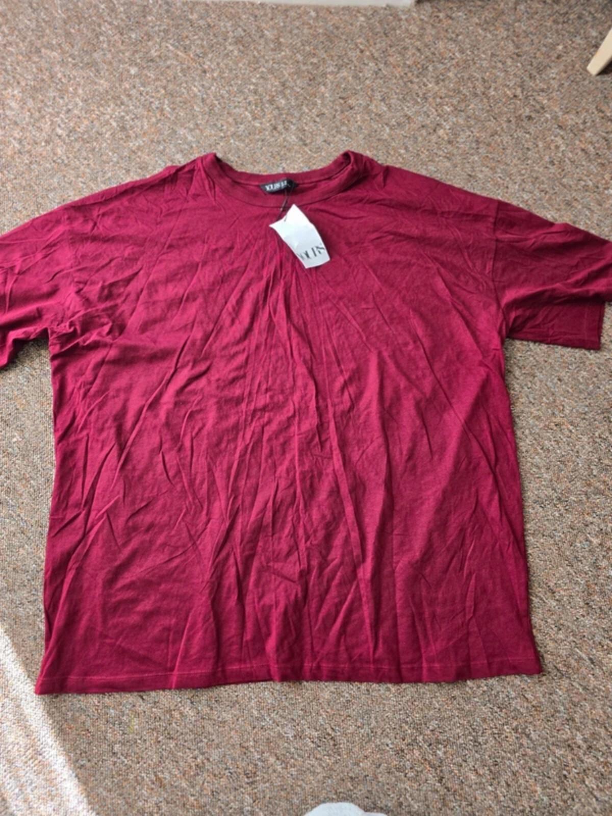 Yours Clothing Curve Wine Burgundy Relaxed Crew Neck T-Shirt (BNWT) Size 18