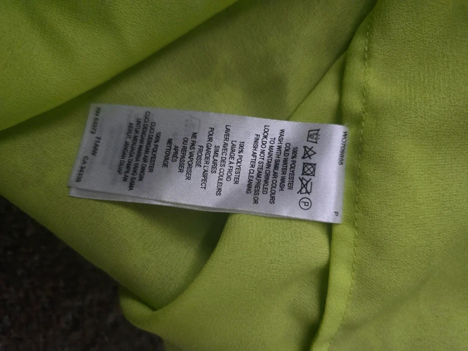 French Connection Feline Wonder A Line Dress, Size 10, Green Animal Print V Neck