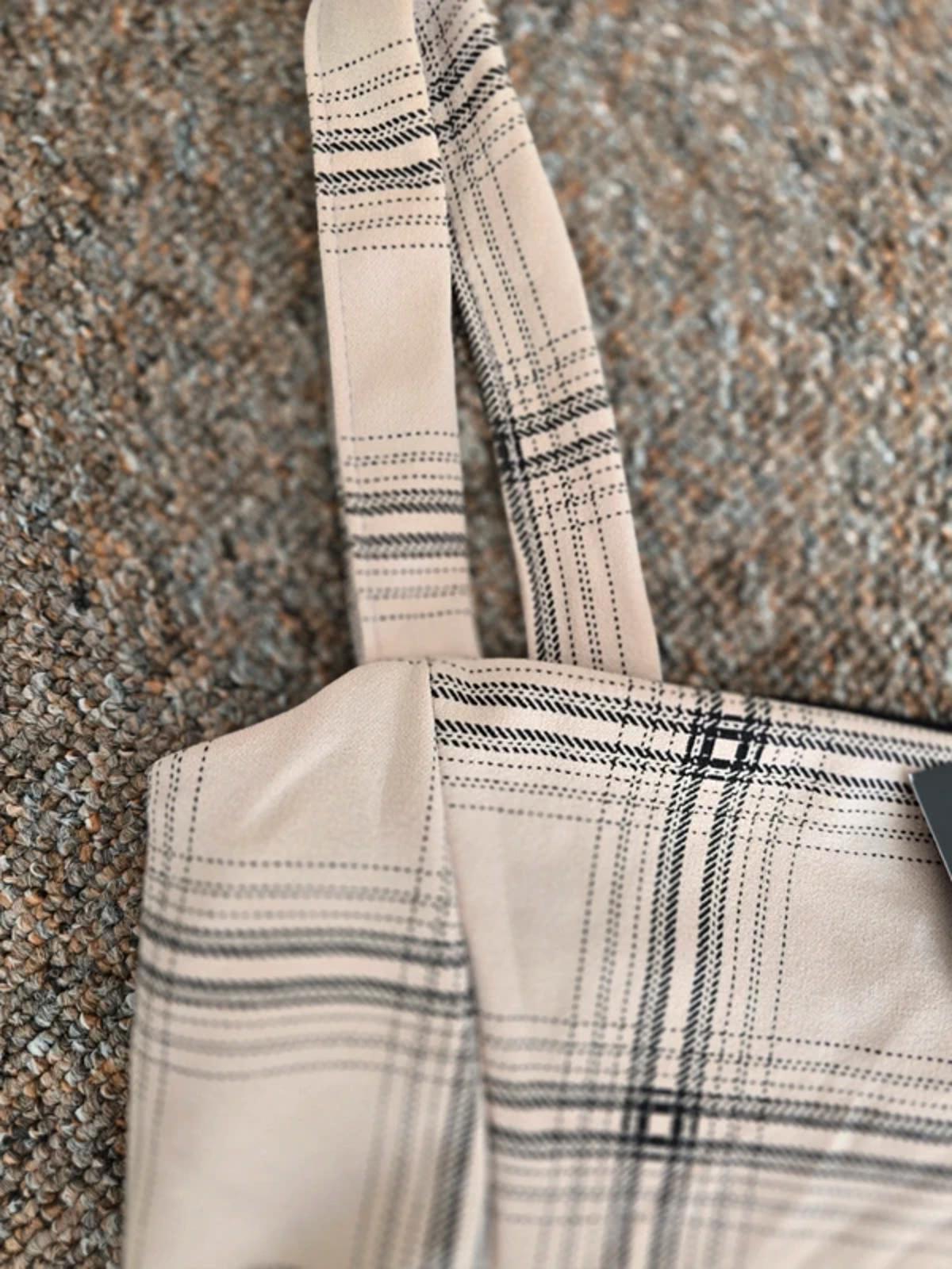 I Saw It First Beige Checked Pinafore Dress, size 10, BNWT, workwear, summer