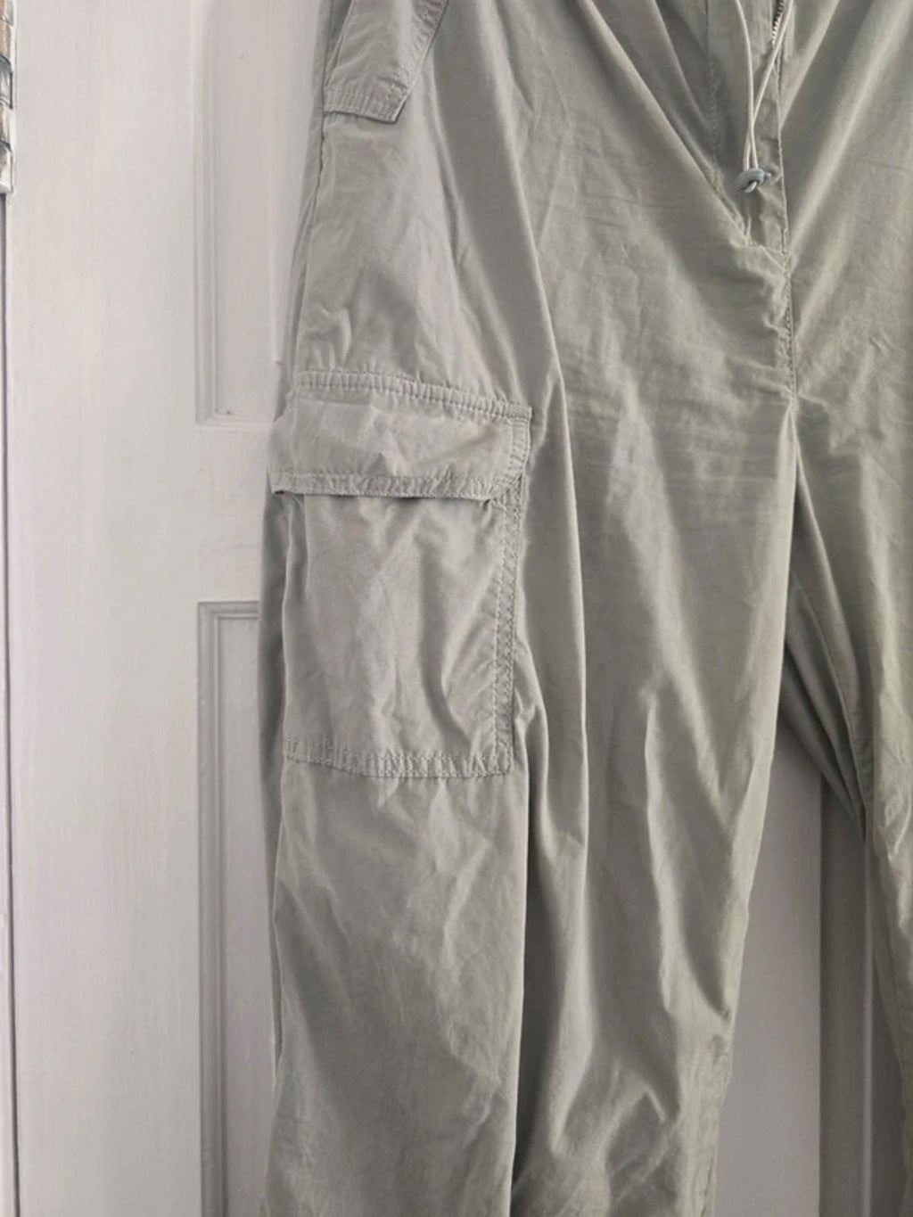 Whistles Pippa Parachute Sage Green Trousers, 14, Current Stock, 90s festival