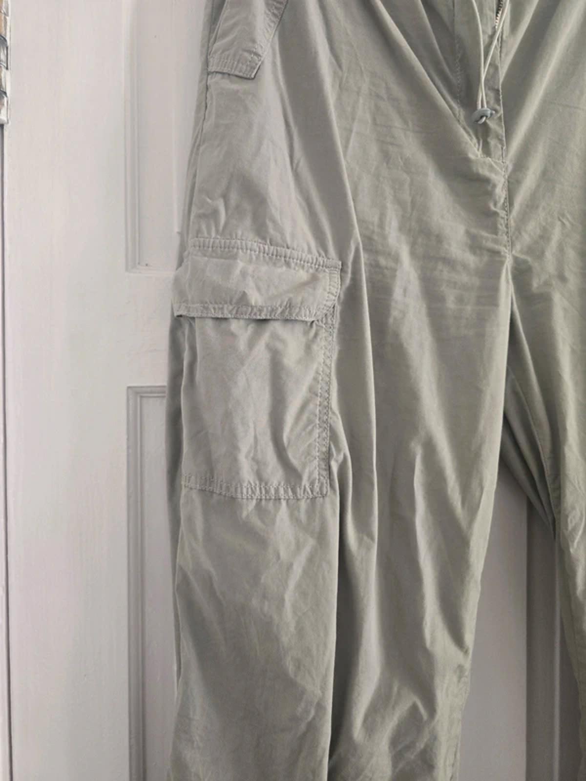Whistles Pippa Parachute Sage Green Trousers, 14, Current Stock, 90s festival
