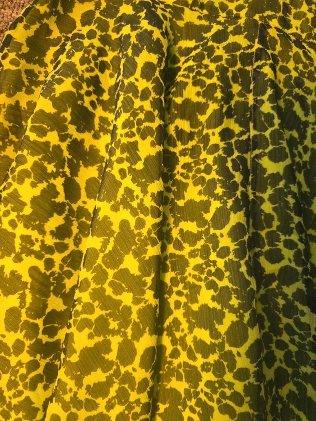French Connection Feline Wonder A Line Dress, Size 10, Green Animal Print V Neck