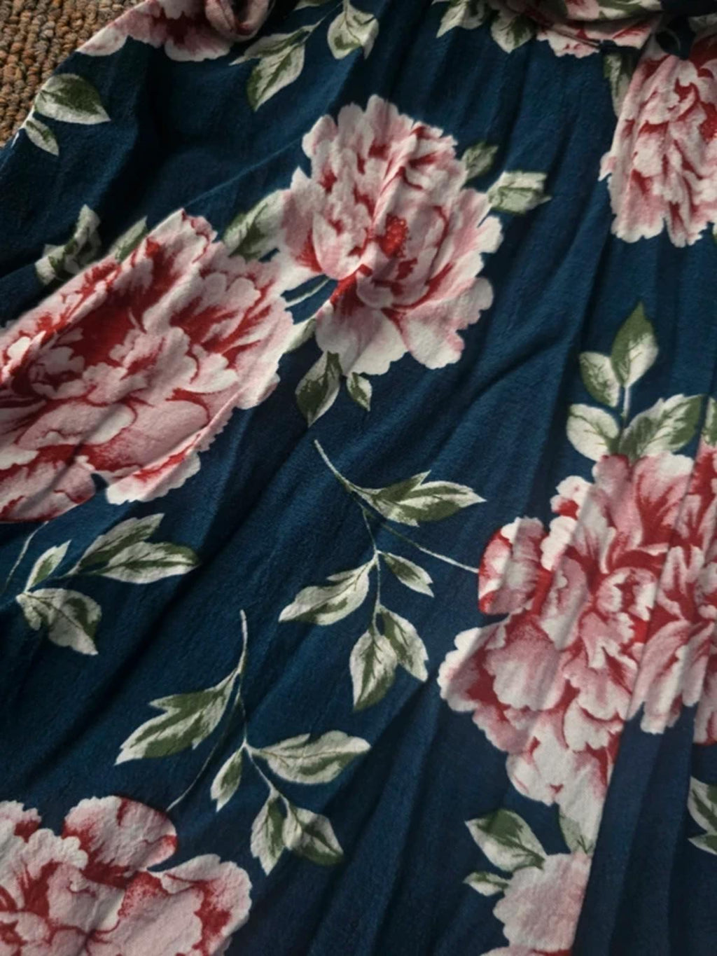 Topshop long sleeve floral print playsuit, romper, size 10, petite, summer, faux wrap