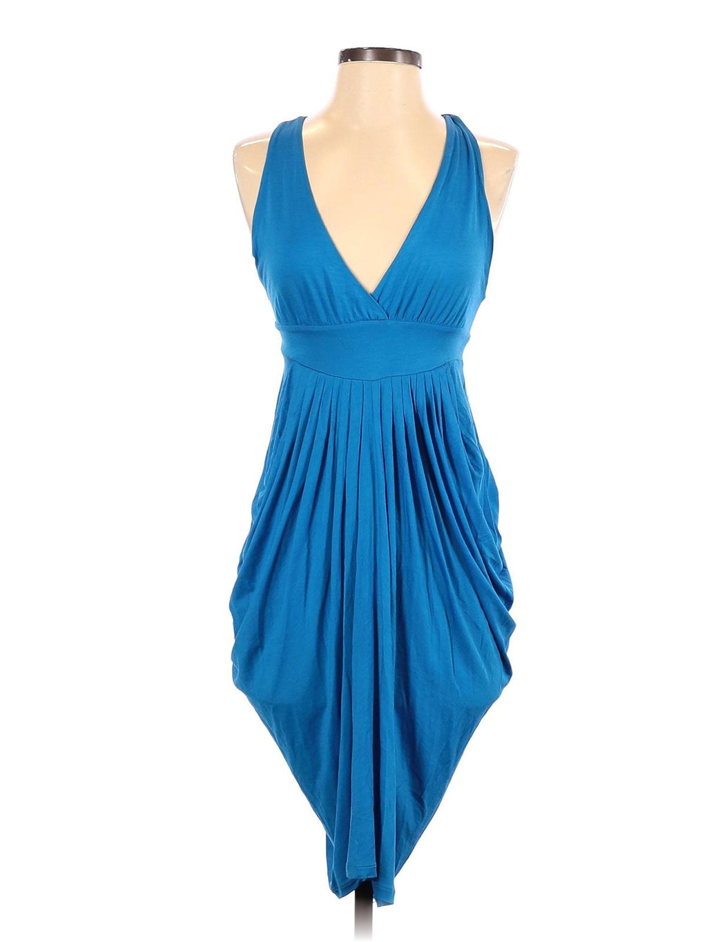 Ted Baker cobalt blue jersey drape dress, size S, VGC, worn once, twist back