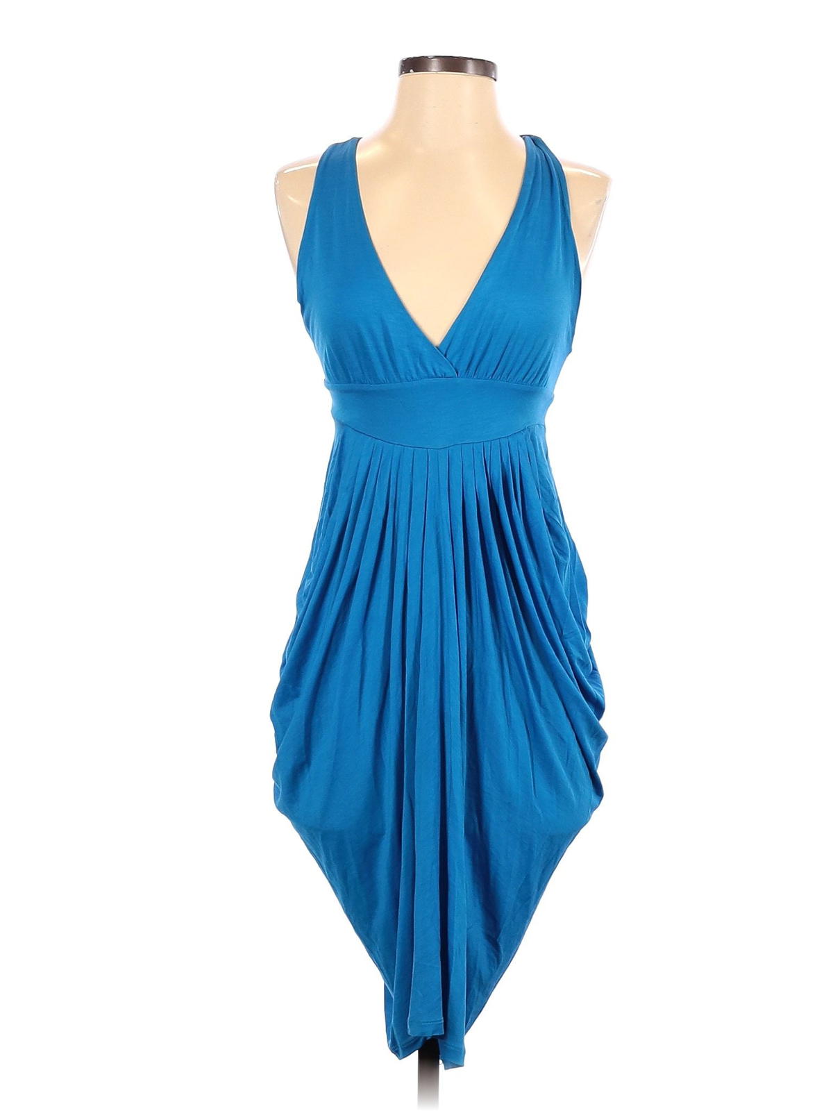 Ted Baker cobalt blue jersey drape dress, size S, VGC, worn once, twist back