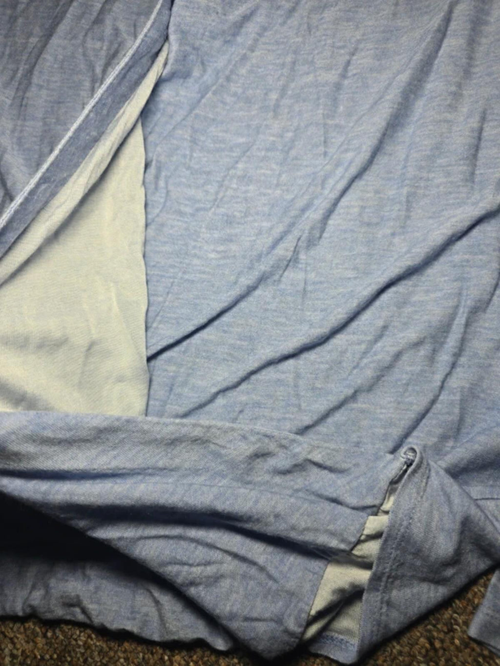 Banana Republic Faux Wrap Jersey Shirt, Light Blue, Size M, Excellent Condition