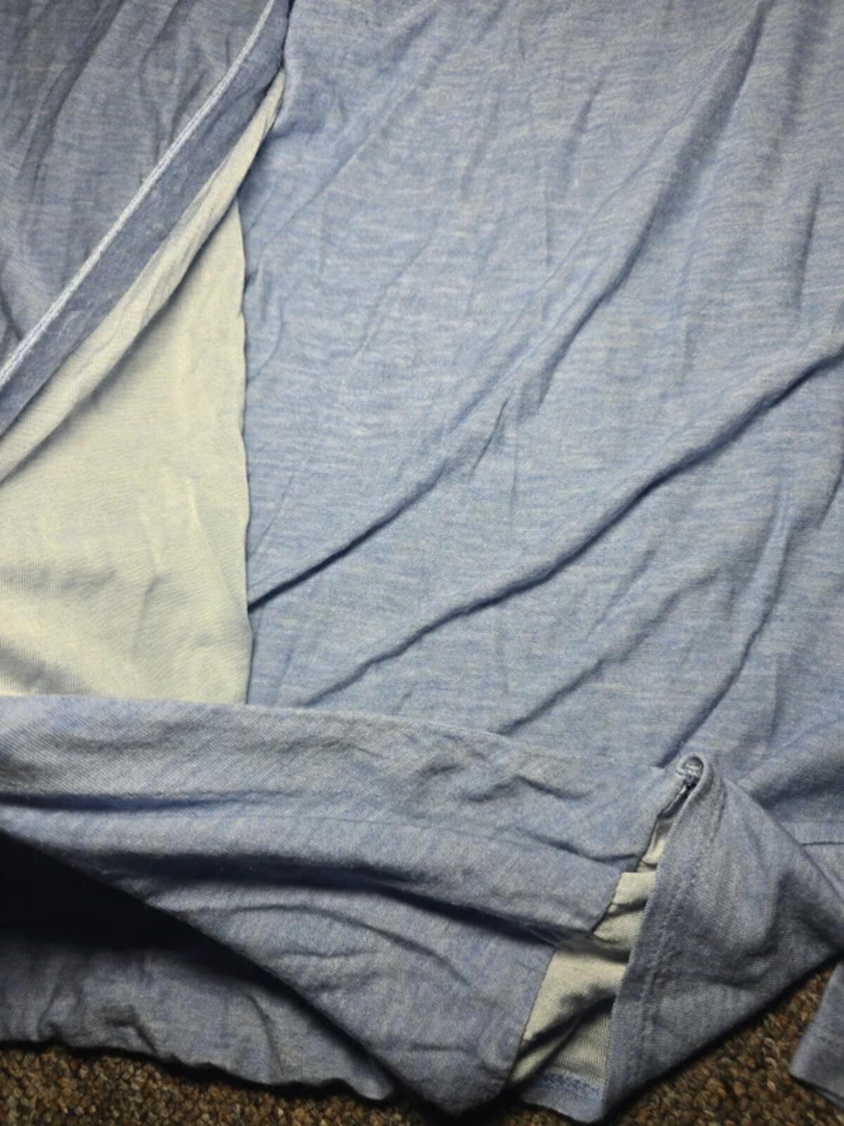 Banana Republic Faux Wrap Jersey Shirt, Light Blue, Size M, Excellent Condition
