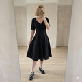 Vintage x Collectif Black Swing Dress, Size 12, Retro 50s Rockabilly, Unique
