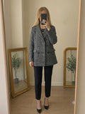Thought Women's Wool Blend Herringbone Coat Size UK 14, tailored, sustainable
