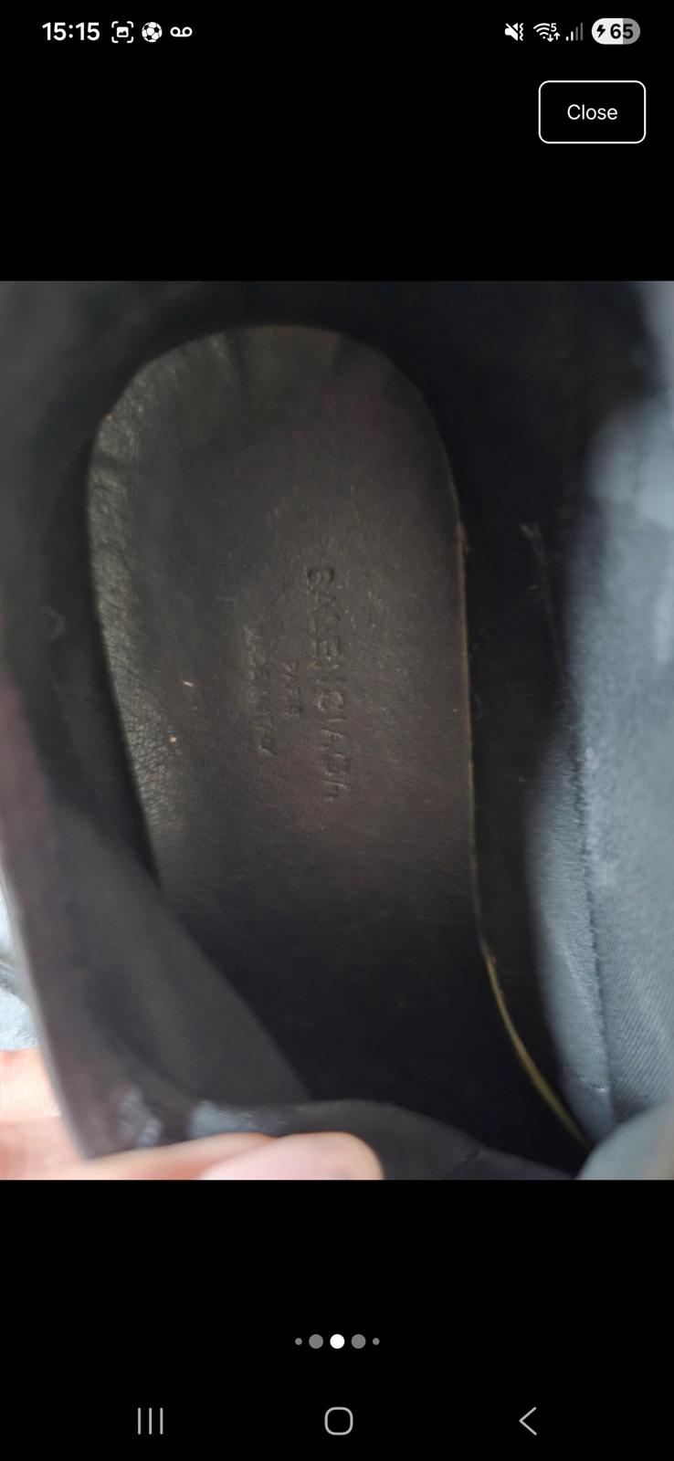 Balenciaga Black Mesh and Leather Sneakers, size UK5, race runner, designer