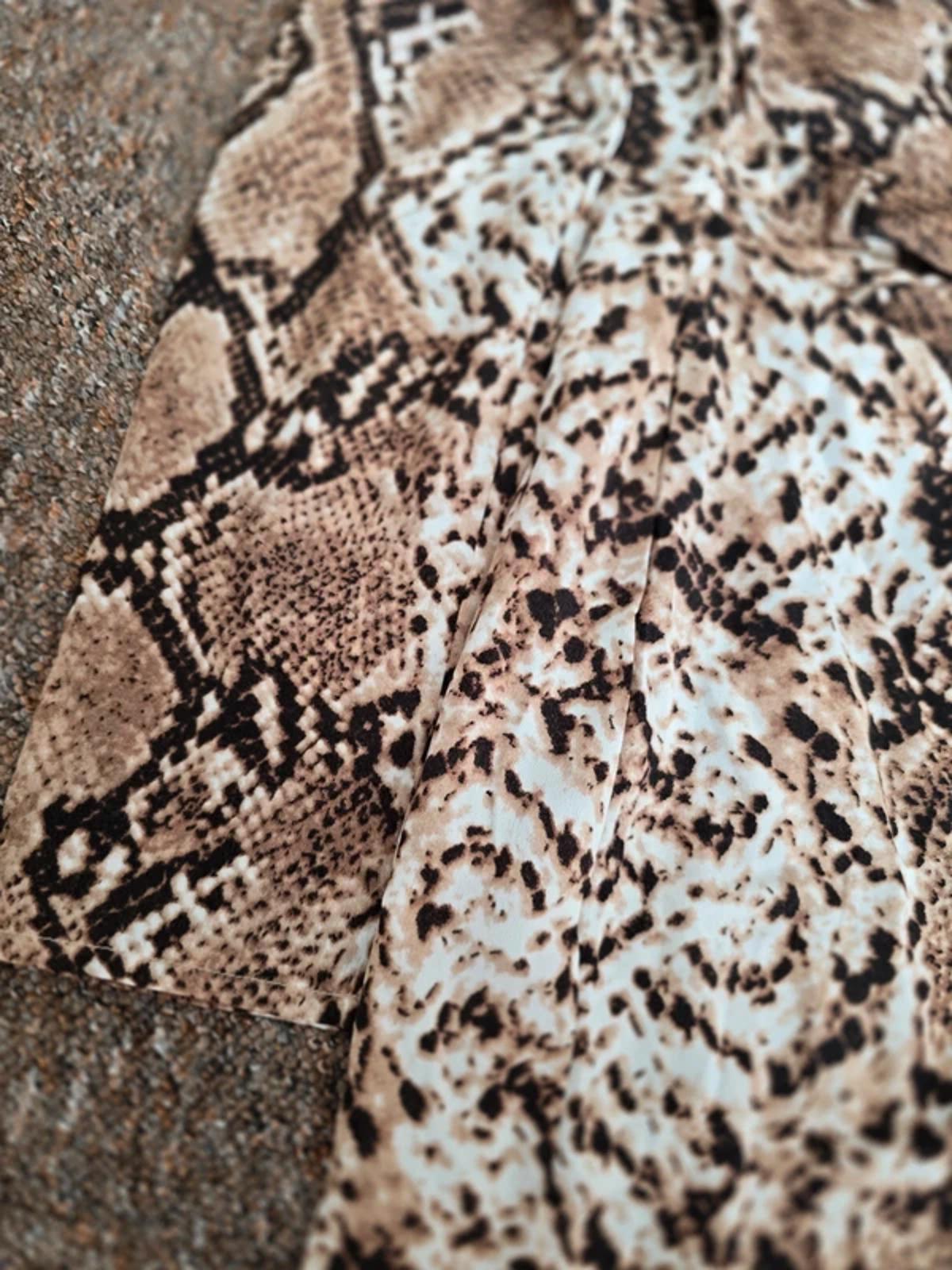 I Saw It First Long sleeve faux wrap animal print mini dress, size 10
