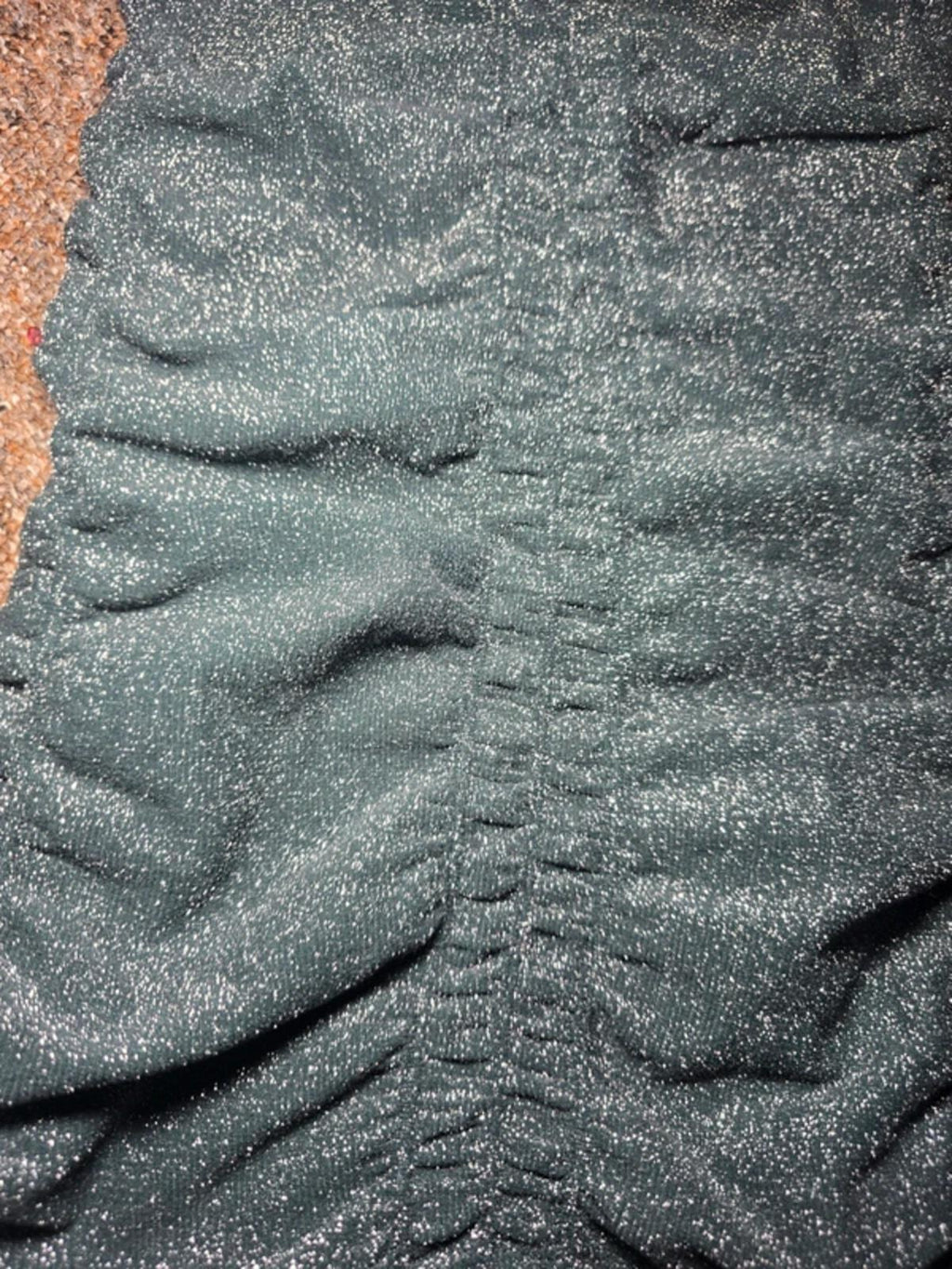Urban Outfitters Teal Glitter Ruched bodycon Mini Dress – Size XS – Y2K Party