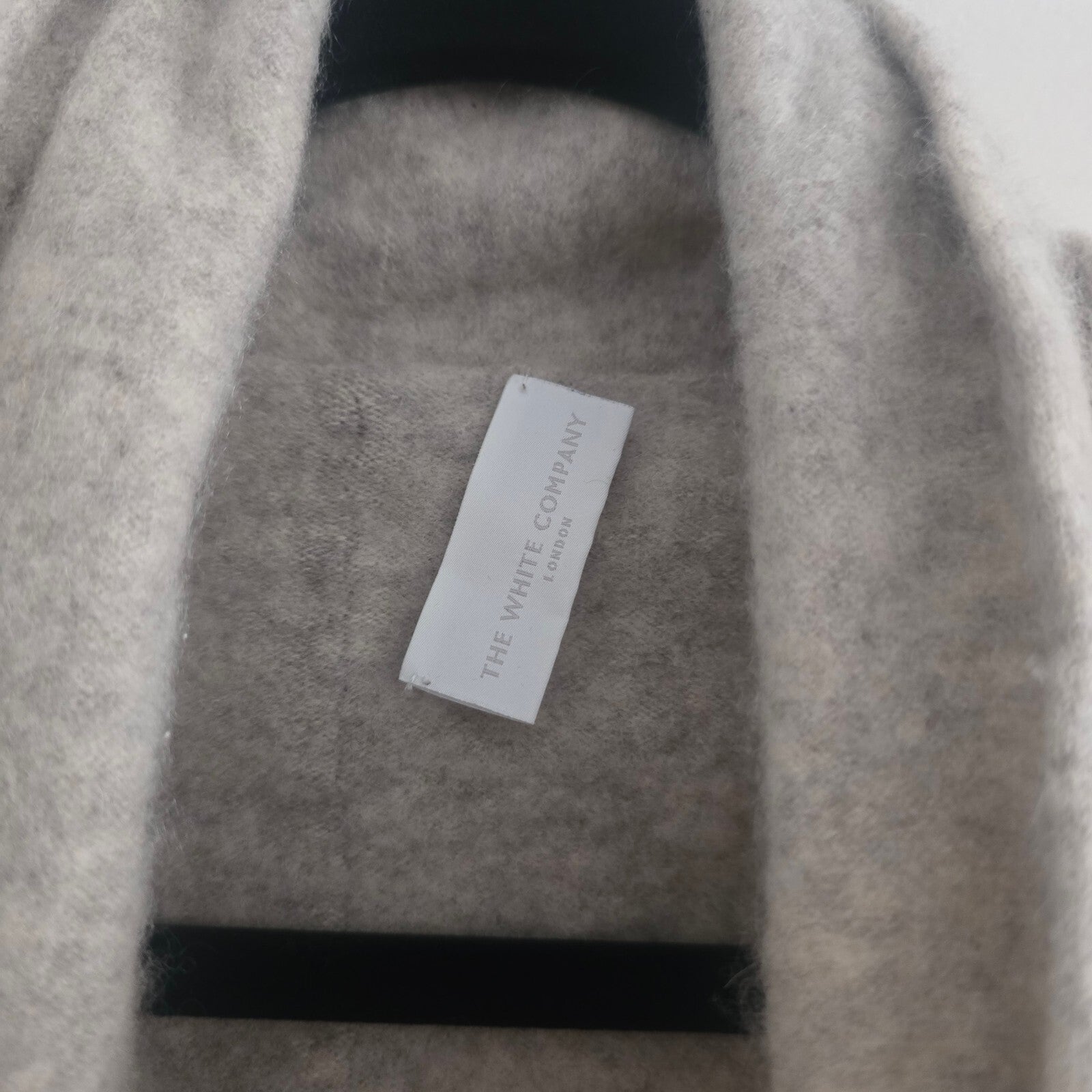 White Company Cashmere Open Front Cardigan Sweater, Size L