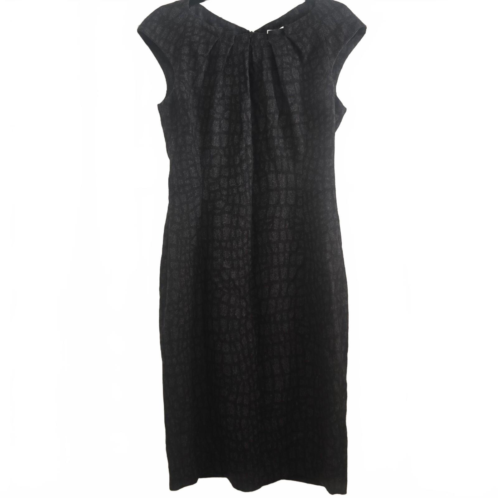 Karen Millen Grey Wool Blend Pencil Dress UK 12, luxury, formal, office vintage