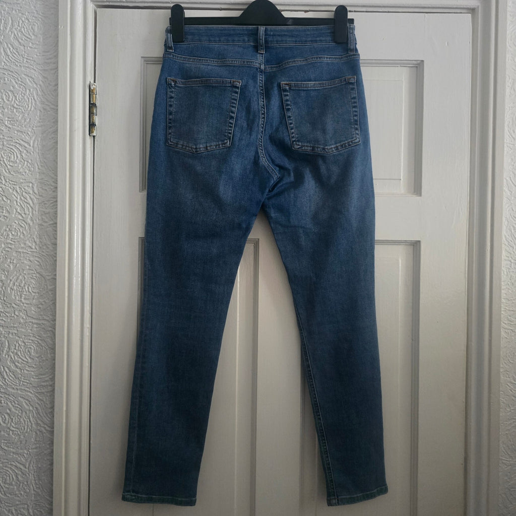 Great Plains London Blue Denim Jeans UK Size 10, stretch, high waist, skinny