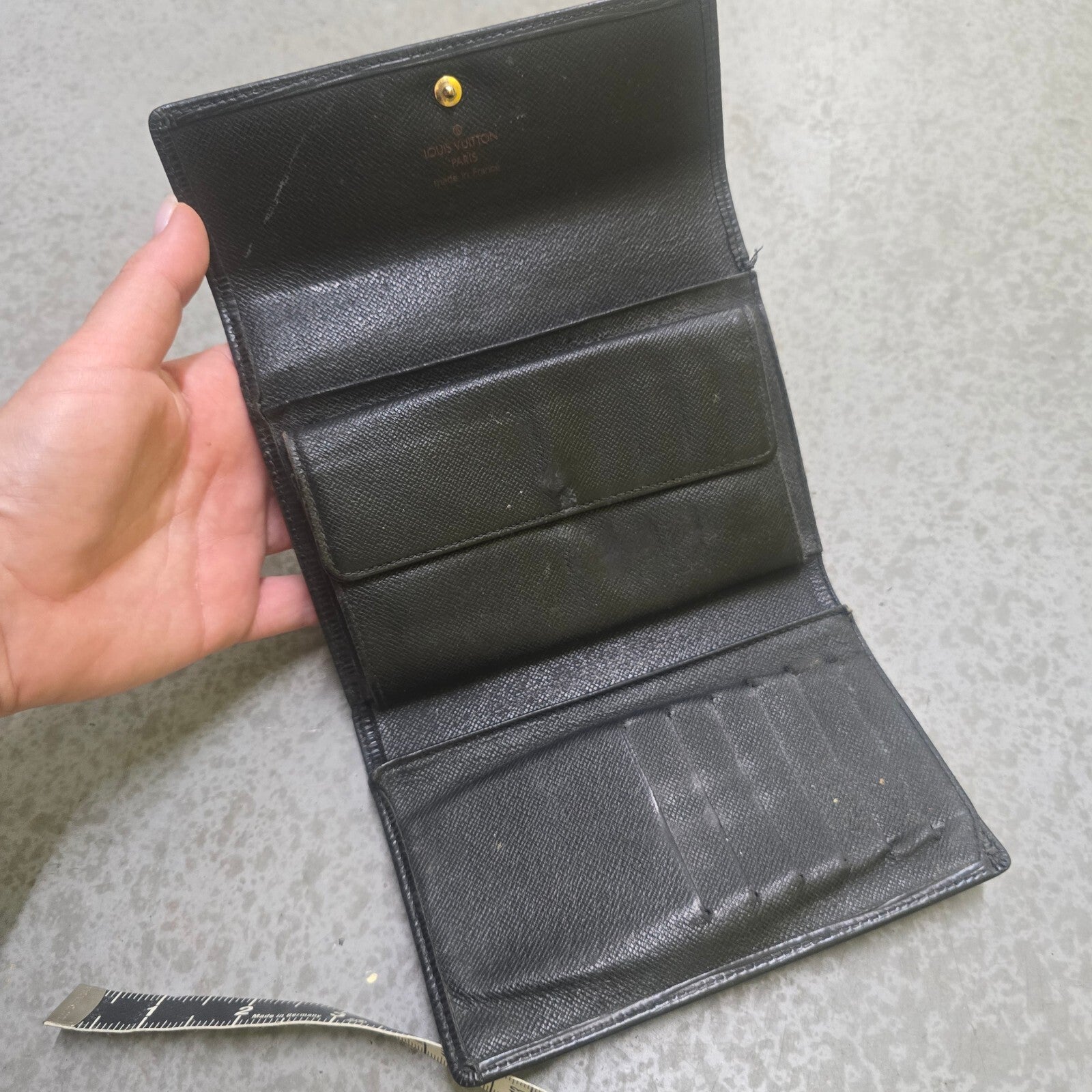 Louis Vuitton Black Epi Leather Long Wallet, Unisex, Designer, Luxury