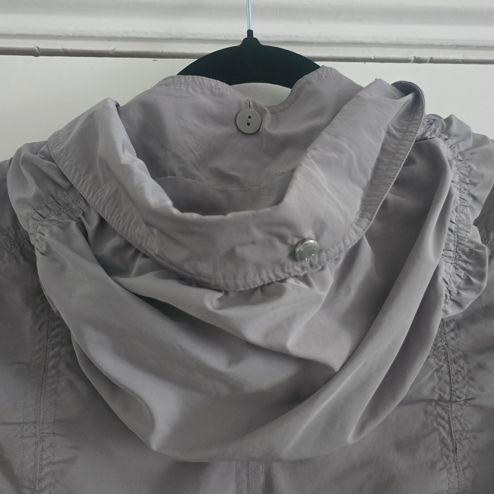Karen Millen Grey Pale Khaki Hooded Longline Jacket Coat Parka Size 10