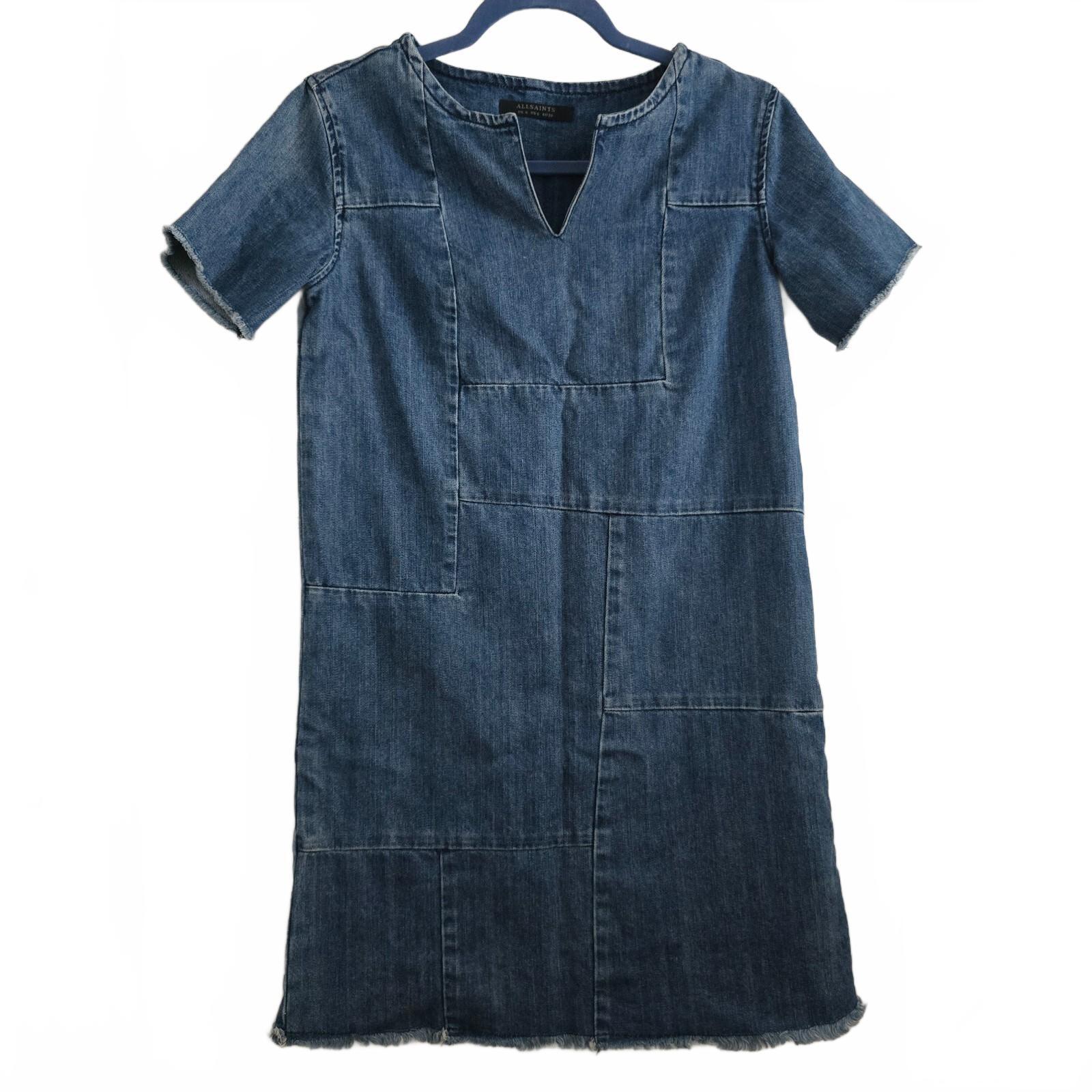 AllSaints Denim Dress UK 4, style Ann, summer, festival, sold out, blogger