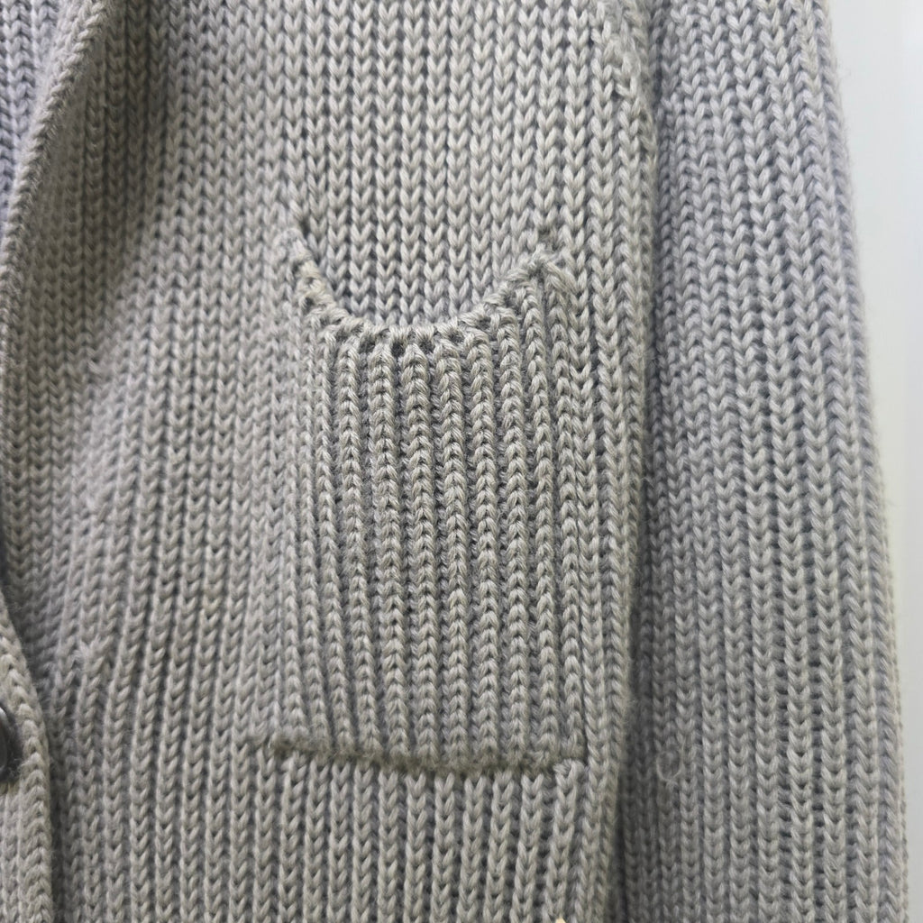 Joseph Grey Wool Knit Longline Cardigan Designer Luxury Premium Layering Size S