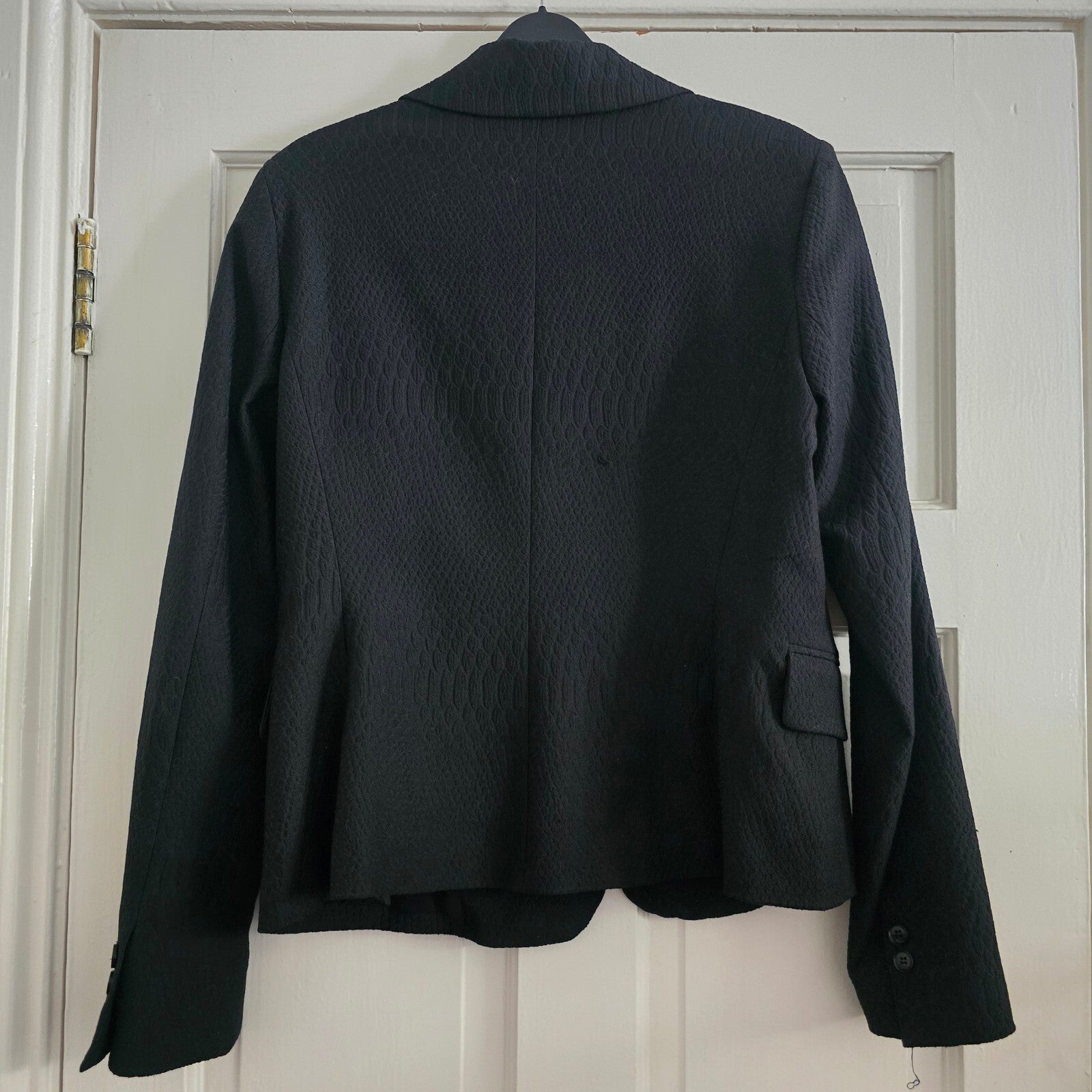 Expresso Women's Black Textured Blazer Size 40, smart, tailored, single breasted